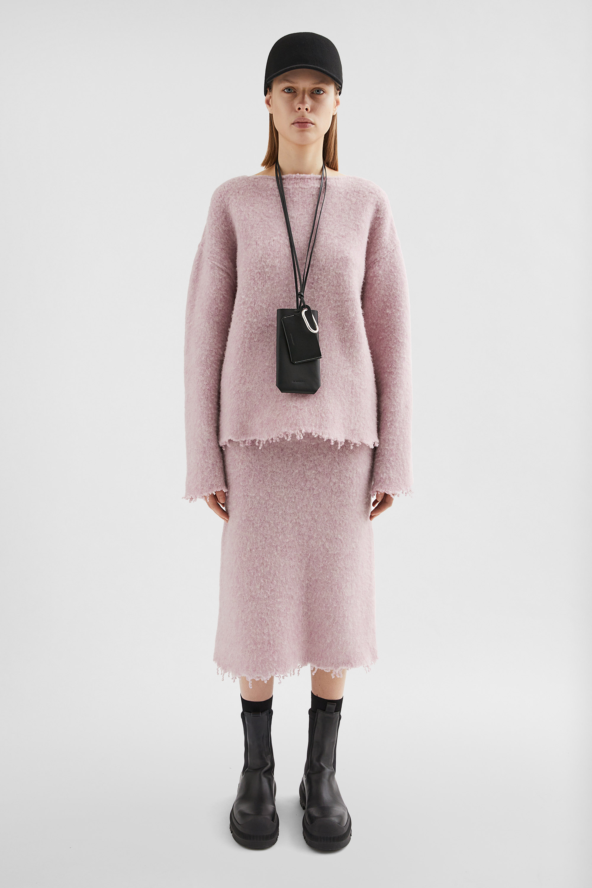 Wool Blend Boat-Neck Sweater - Sweaters - Image 1