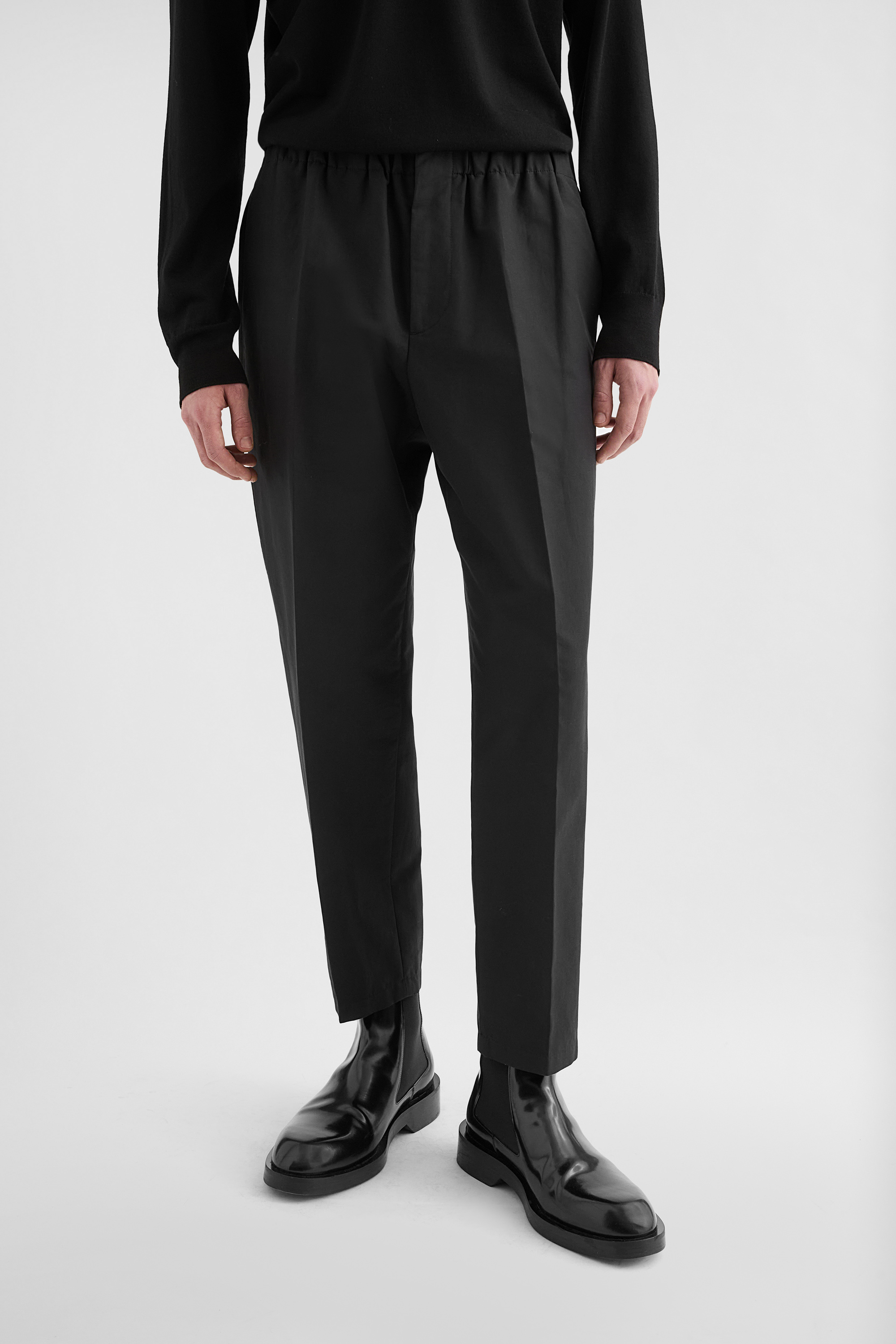 Lightweight Cotton Tapered Trousers - Trousers - Image 2