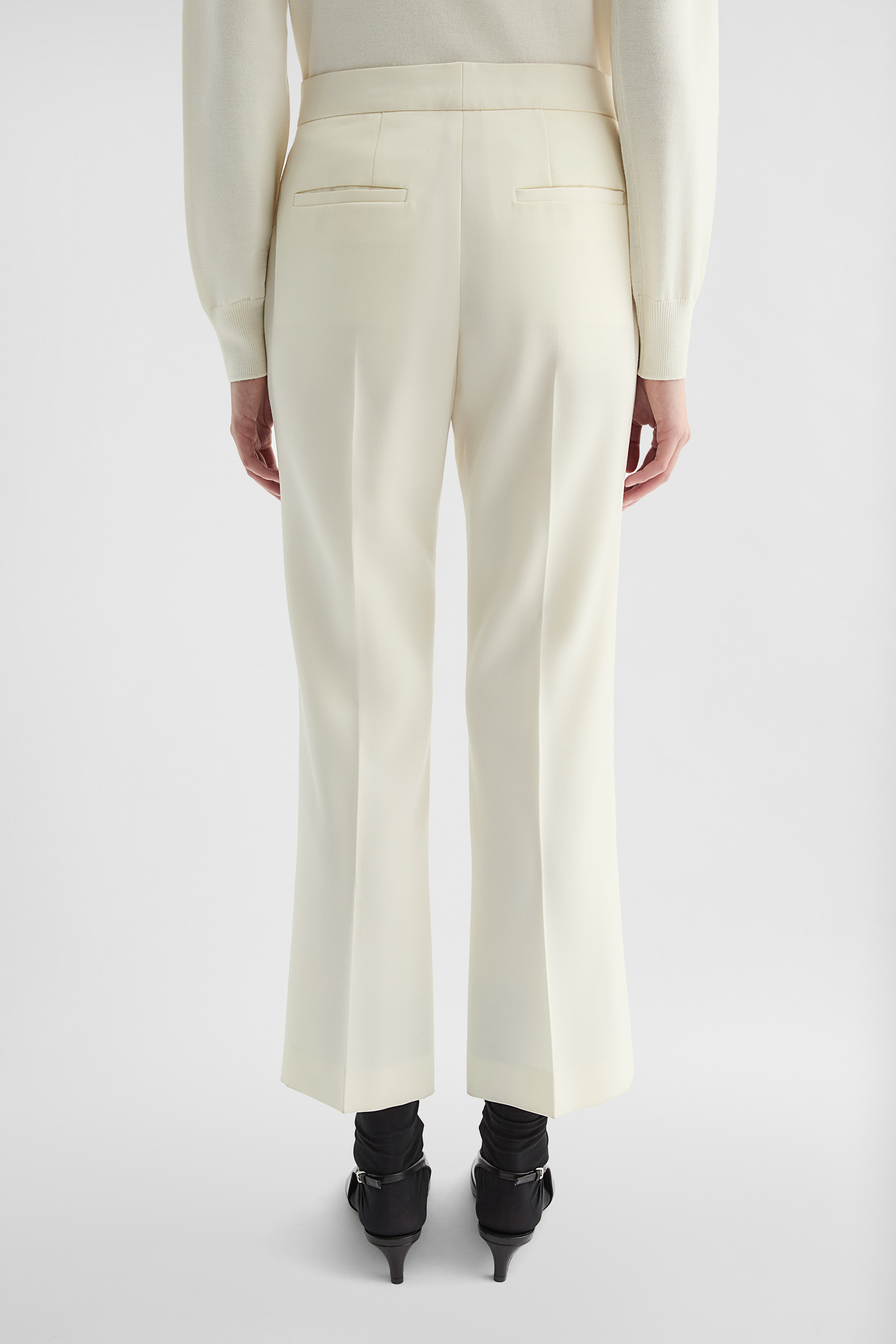 Wool Tailored Trousers - Trousers - Image 4