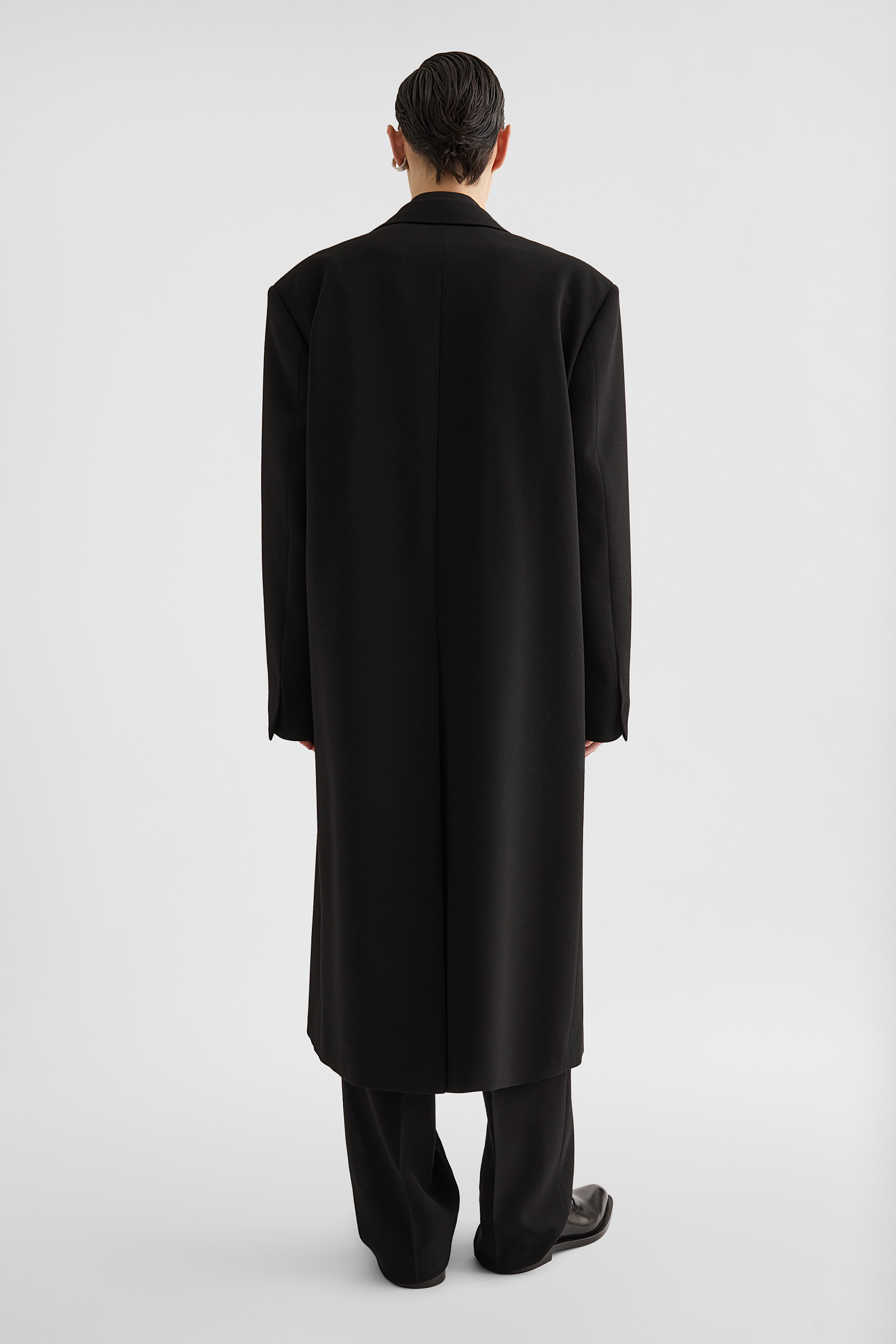 Wool Canvas Tailored Coat - Coats - Image 4