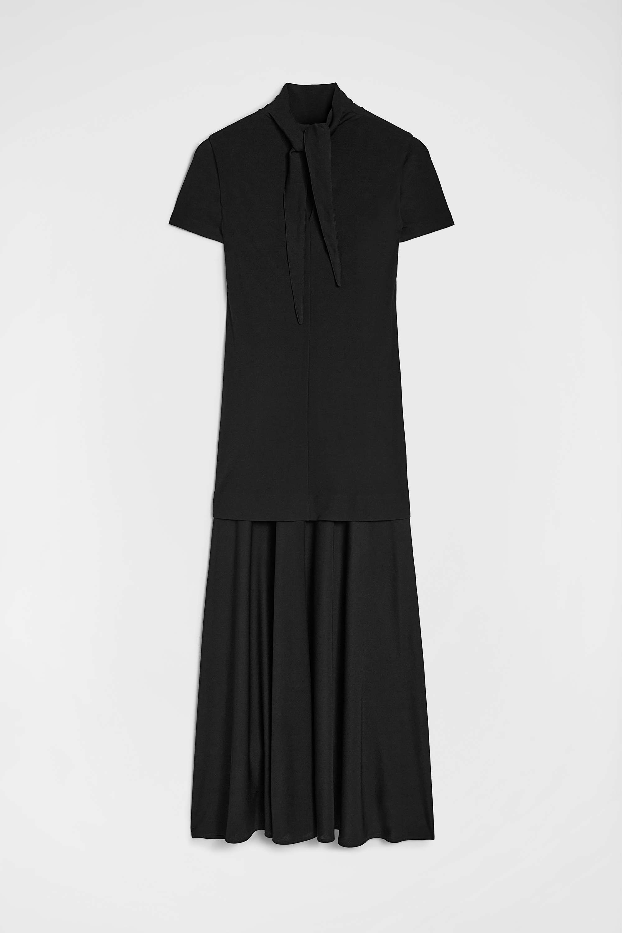 Fluid Viscose High-Neck Dress - Dresses - Image 7