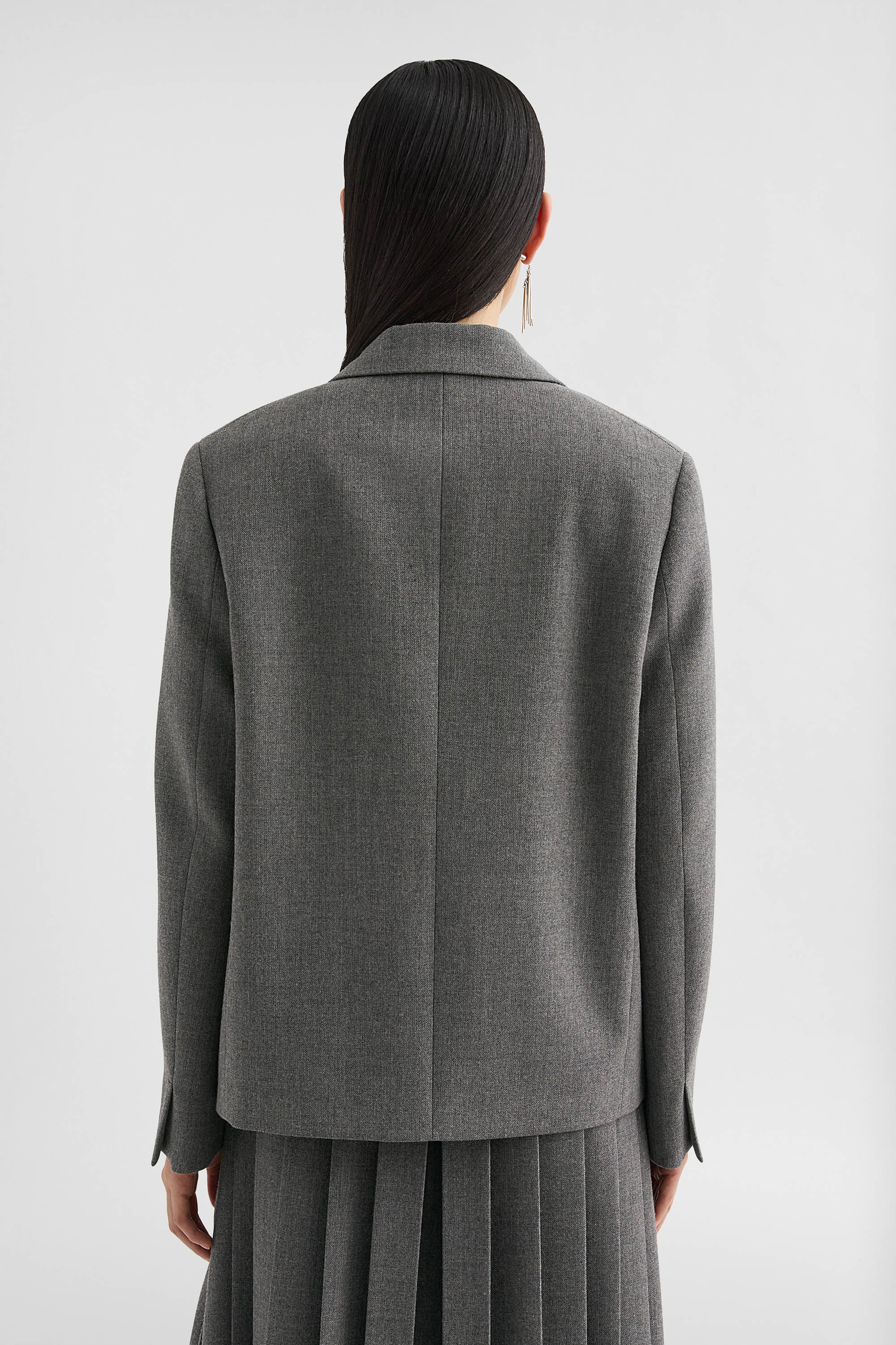 Wool Canvas Tailored Jacket - Jackets - Image 4