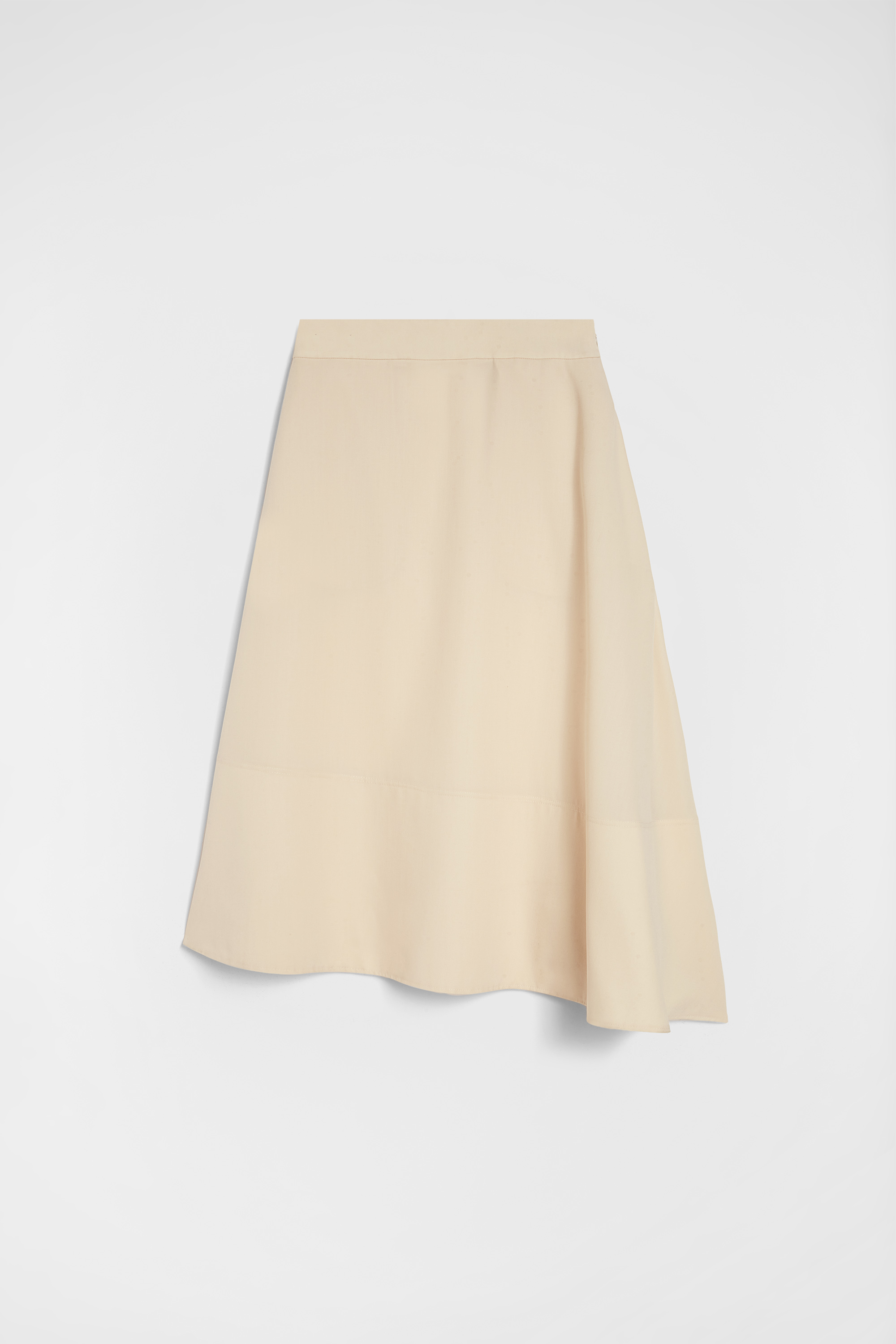 Lightweight Wool Gabardine Asymmetrical Skirt - Skirts - Image 6