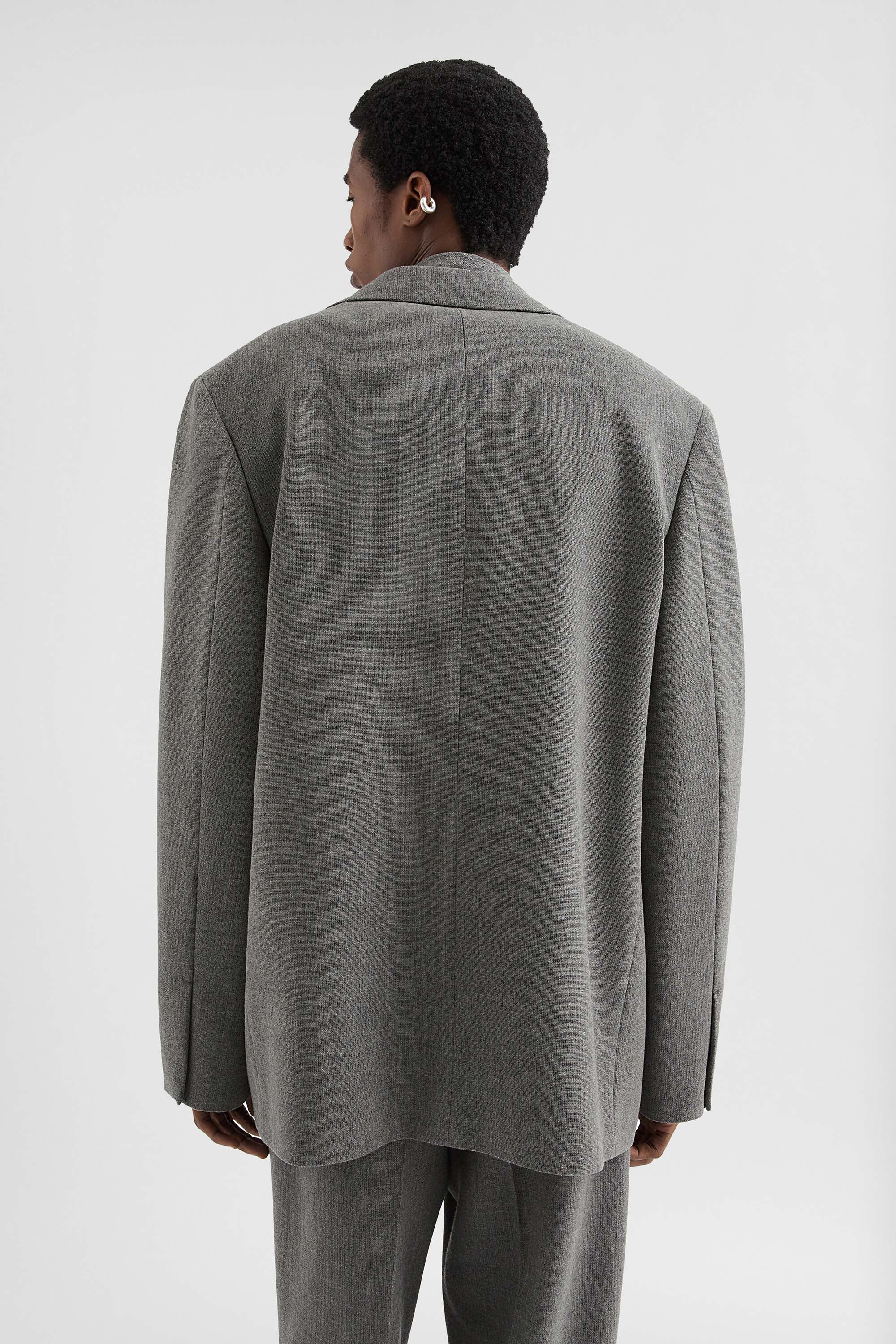 Wool Canvas Tailored Jacket - Jackets - Image 4