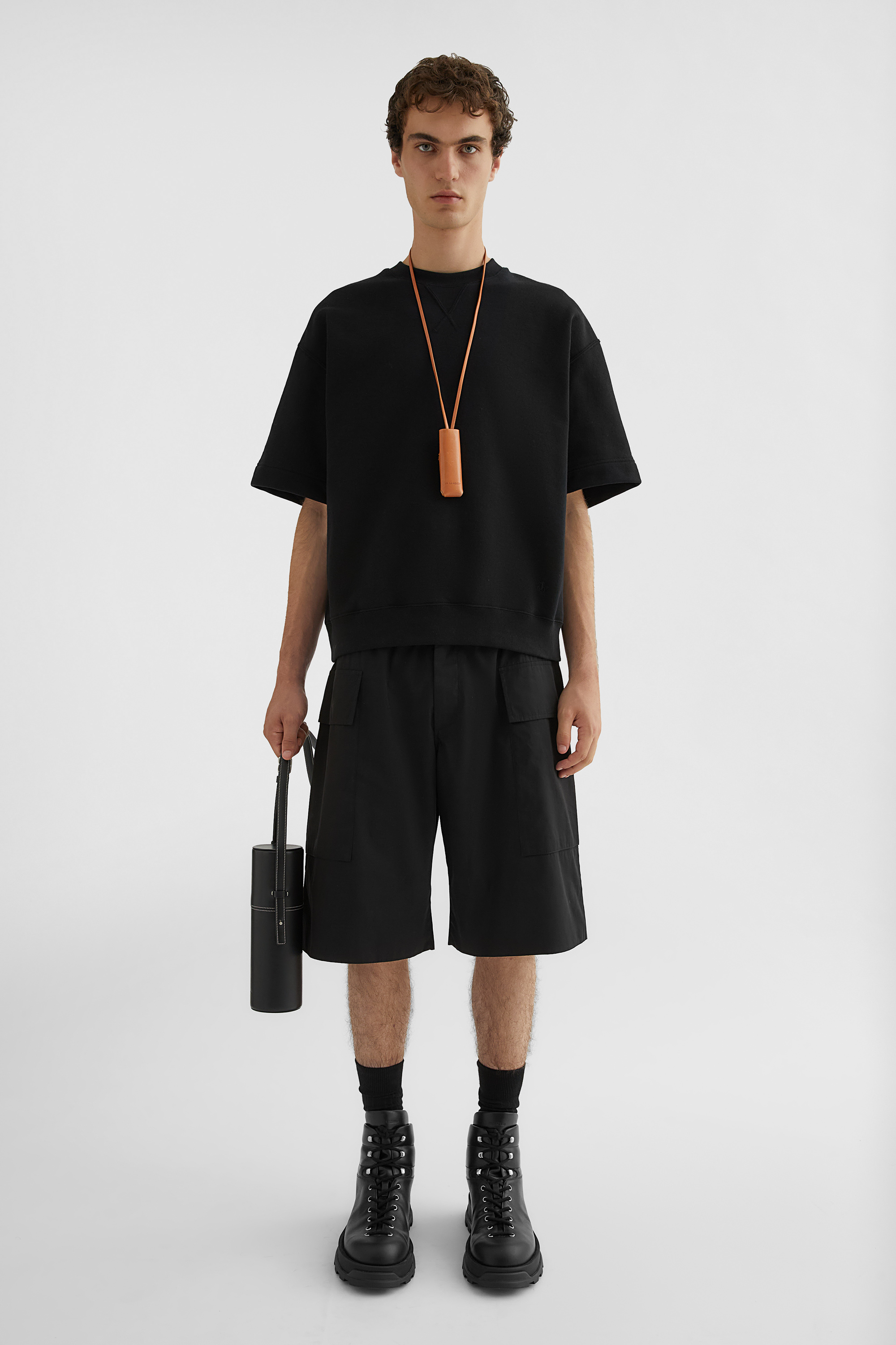 Cotton Terry Crew-Neck T-Shirt - T-shirts - Image 1