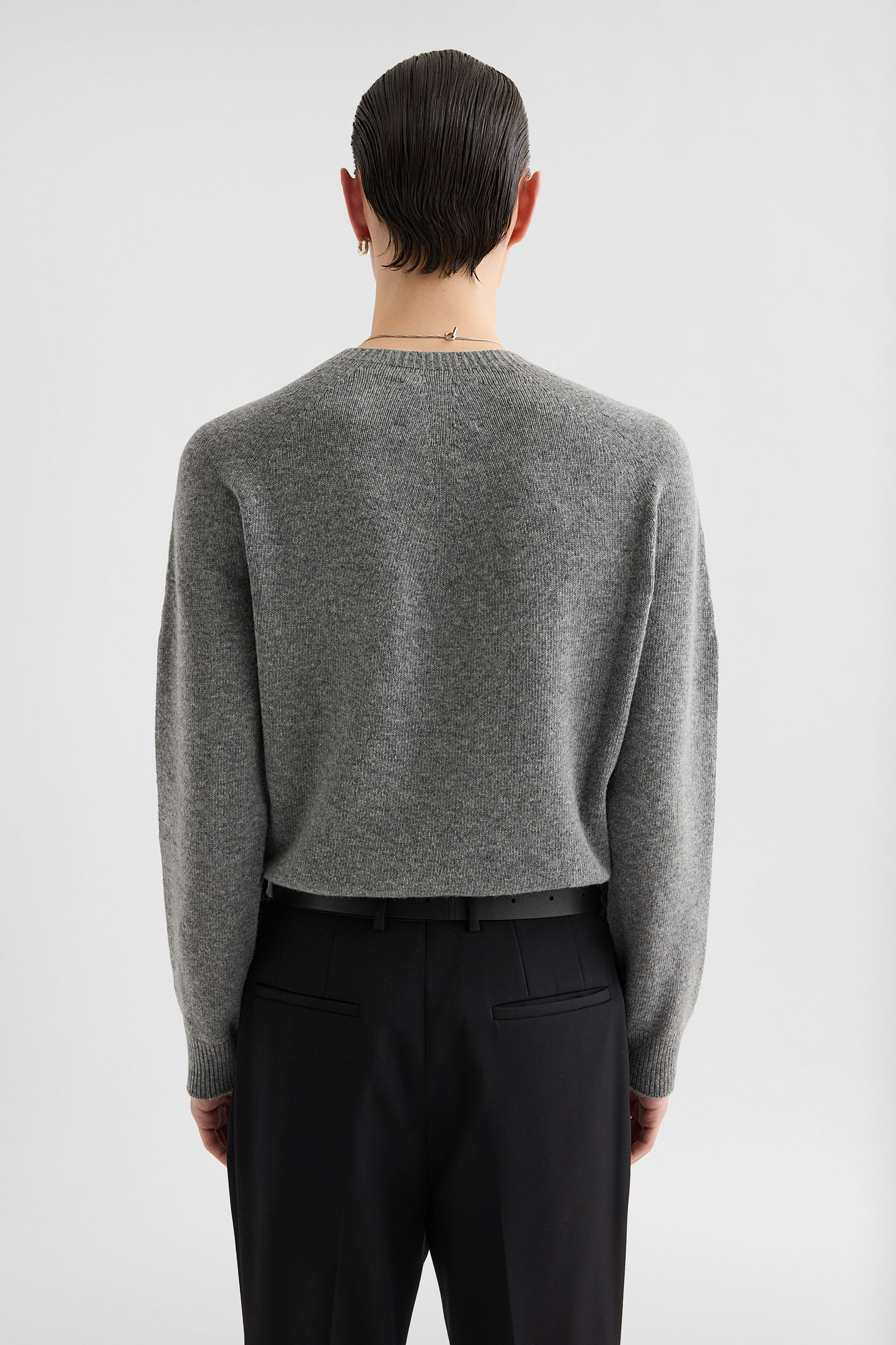 Cashmere Blend Crew-Neck Sweater - Sweaters - Image 3