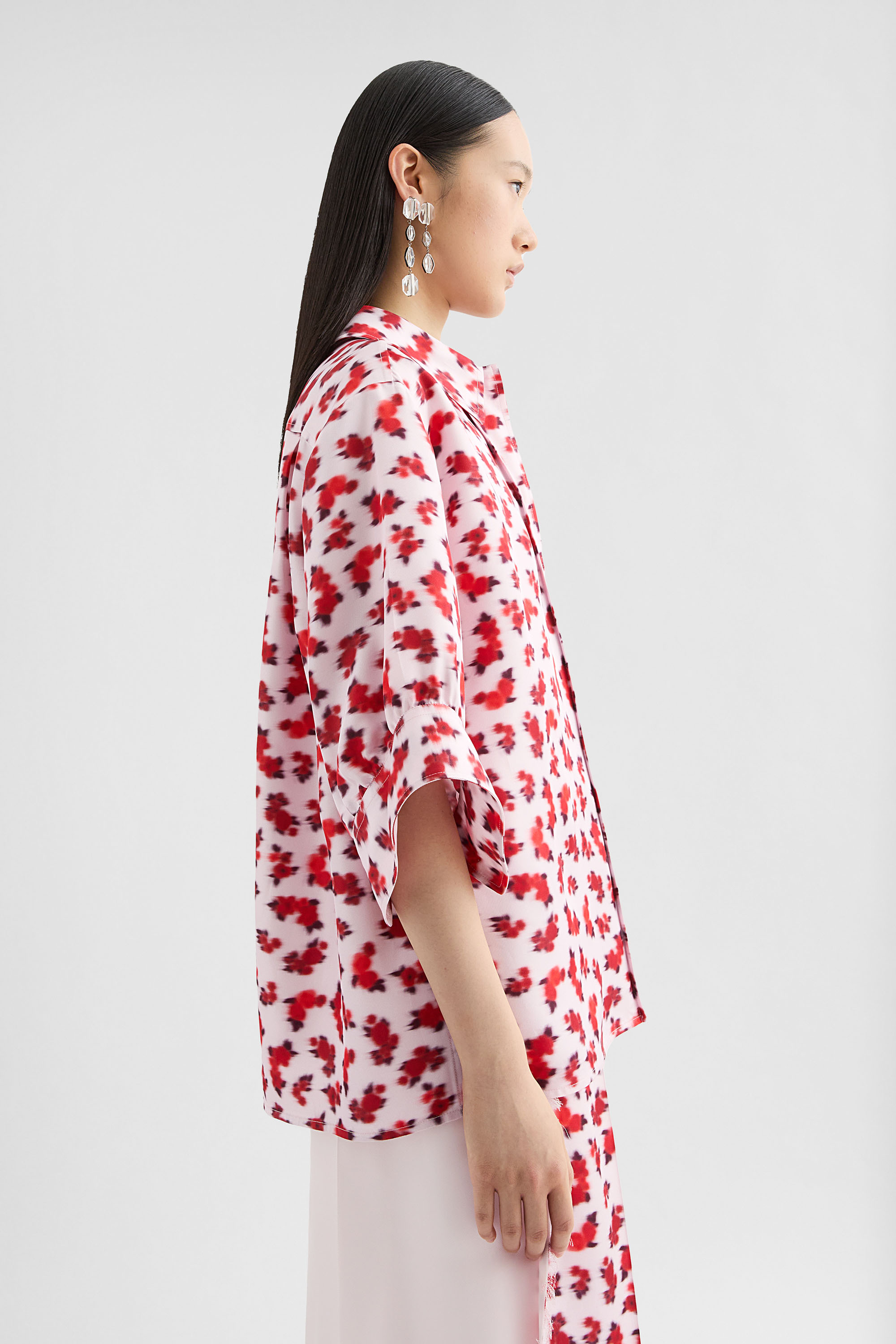 フルイドビスコース プリントシャツ - シャツ・ブラウス - Image 2