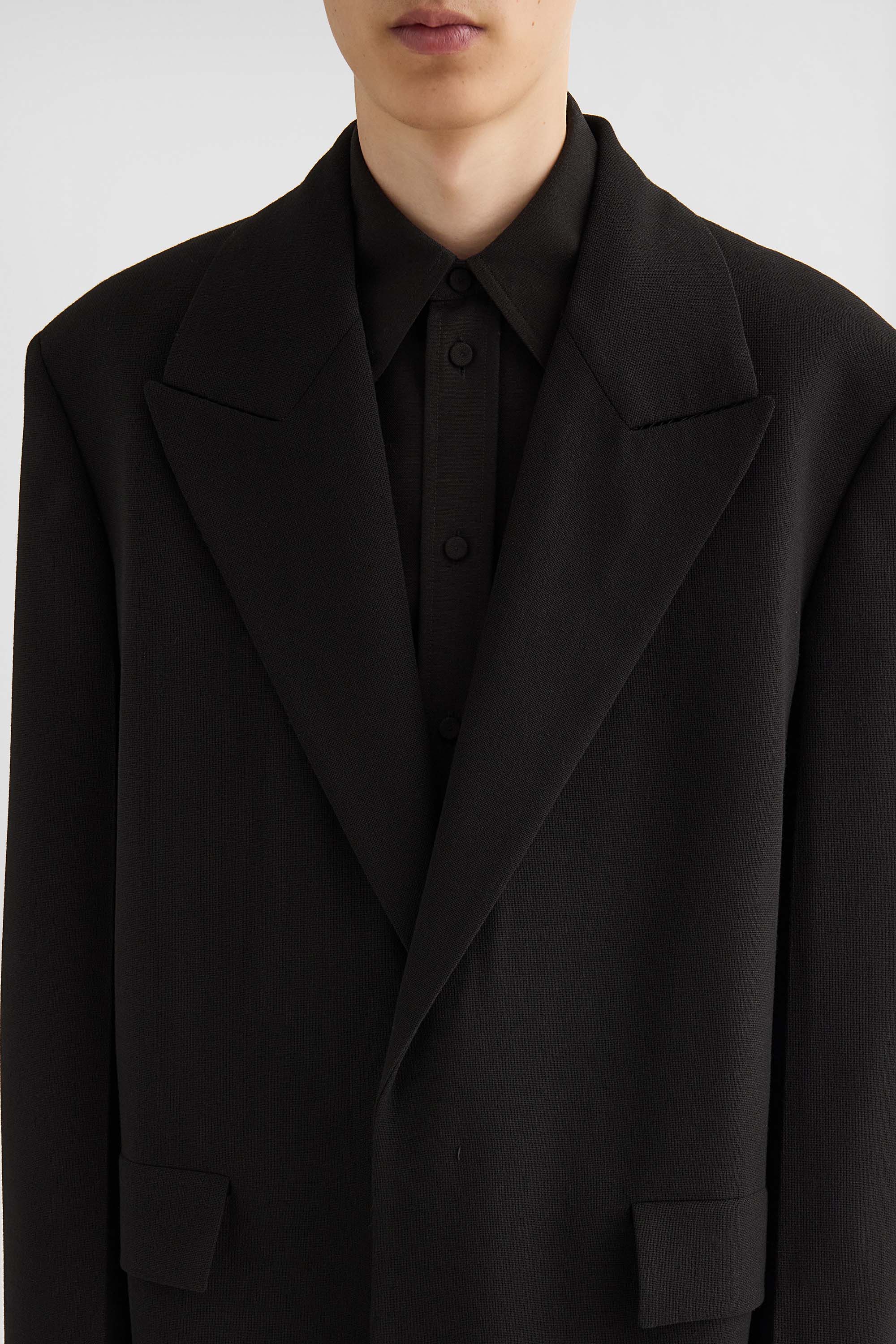 Wool Canvas Tailored Coat - Coats - Image 3