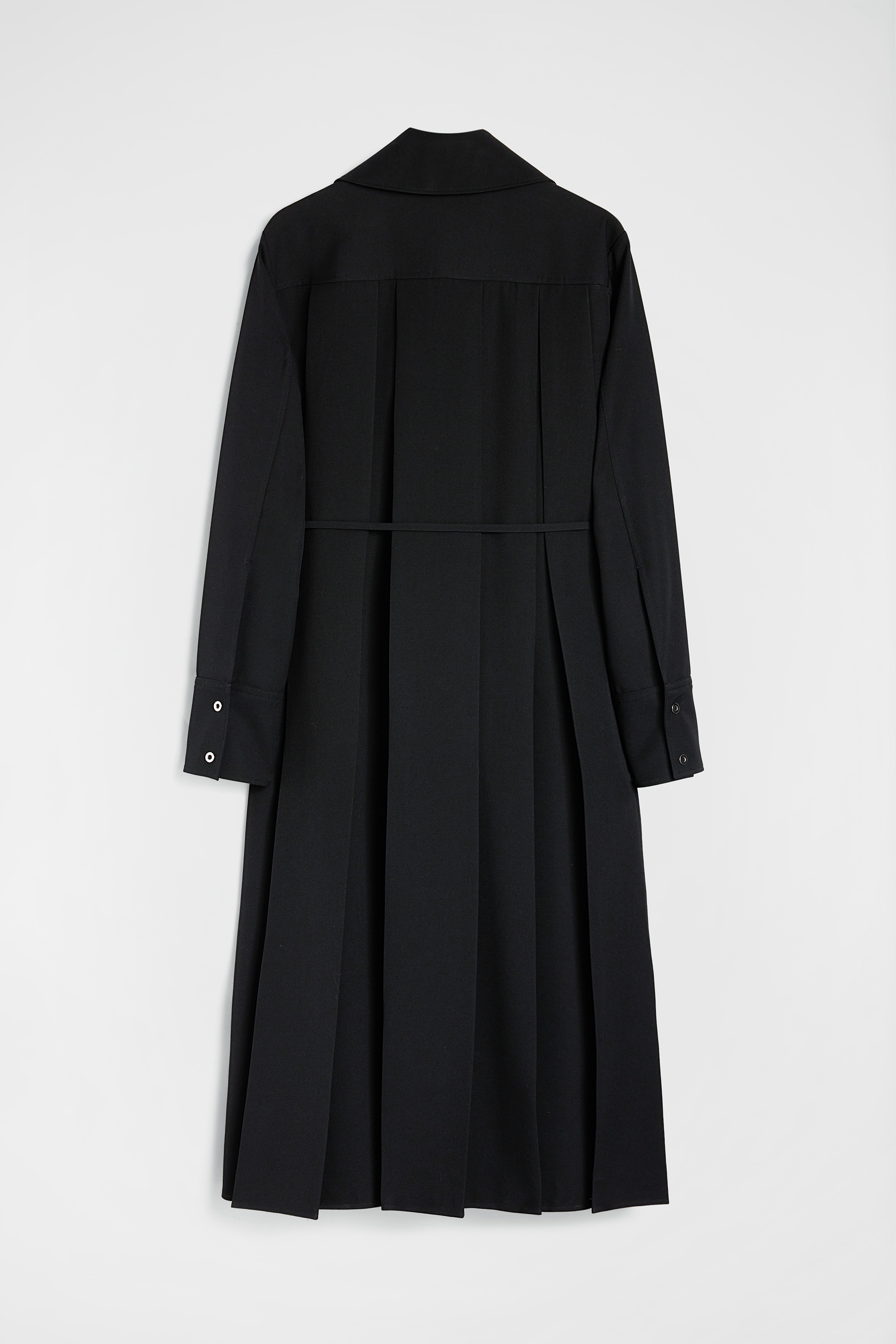 Wool Gabardine Shirt Dress - Dresses - Image 7