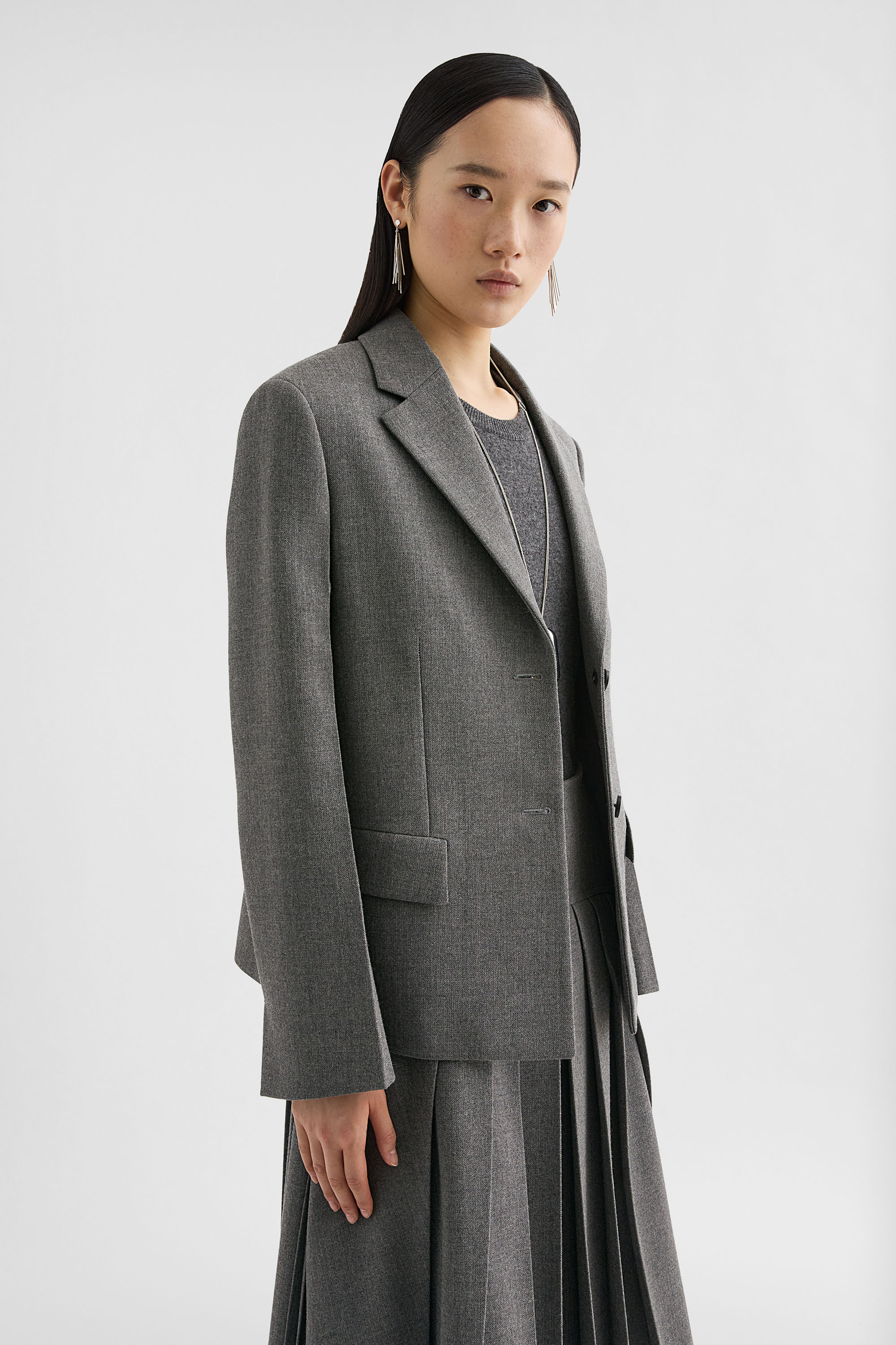 Wool Canvas Tailored Jacket - Jackets - Image 2