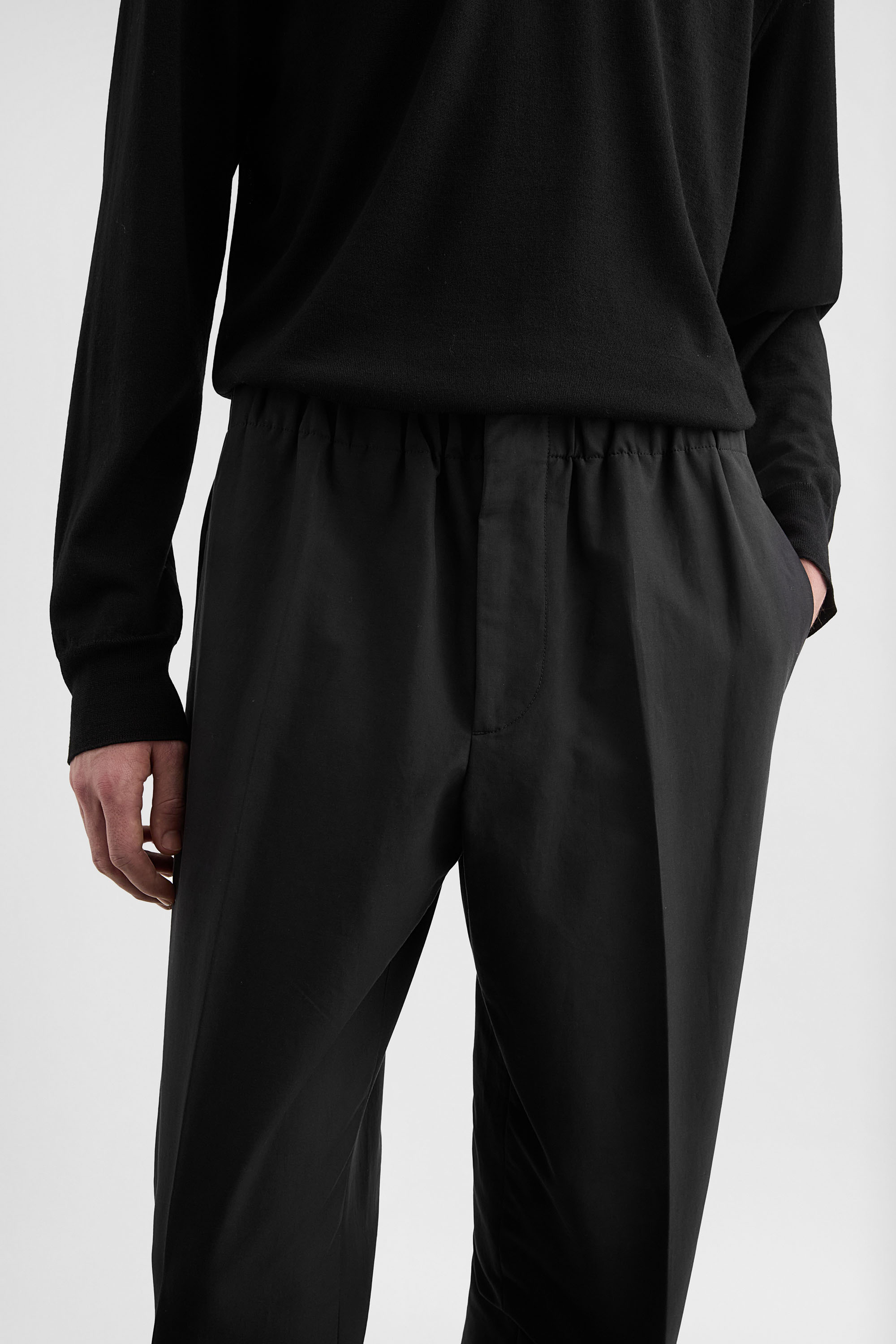 Lightweight Cotton Tapered Trousers - Trousers - Image 5