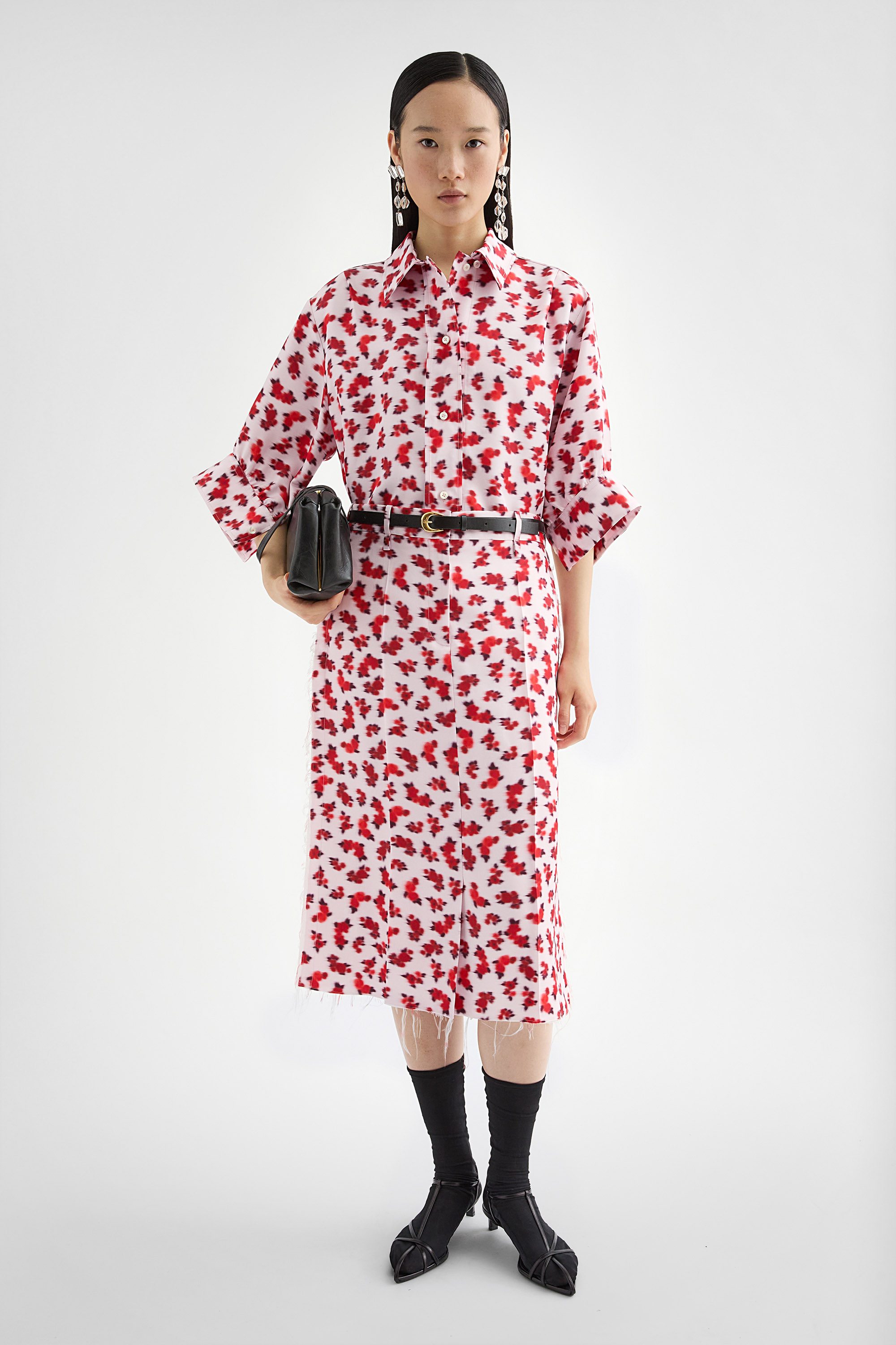 フルイドビスコース プリントシャツ - シャツ・ブラウス - Image 1