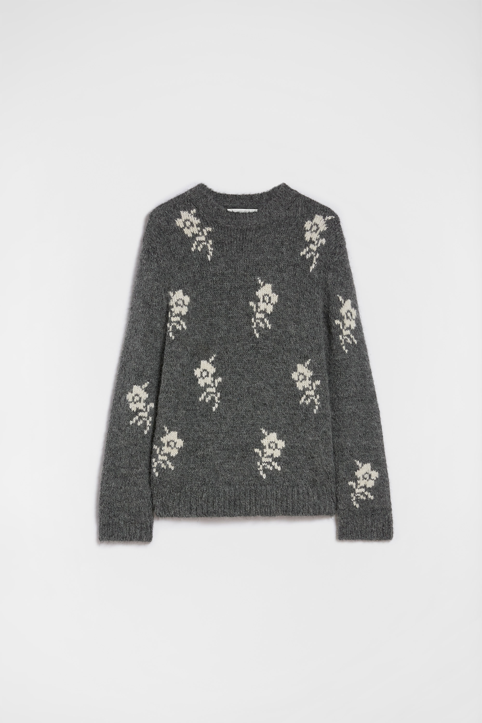 Wool Blend Crew-Neck Sweater - Sweaters - Image 6