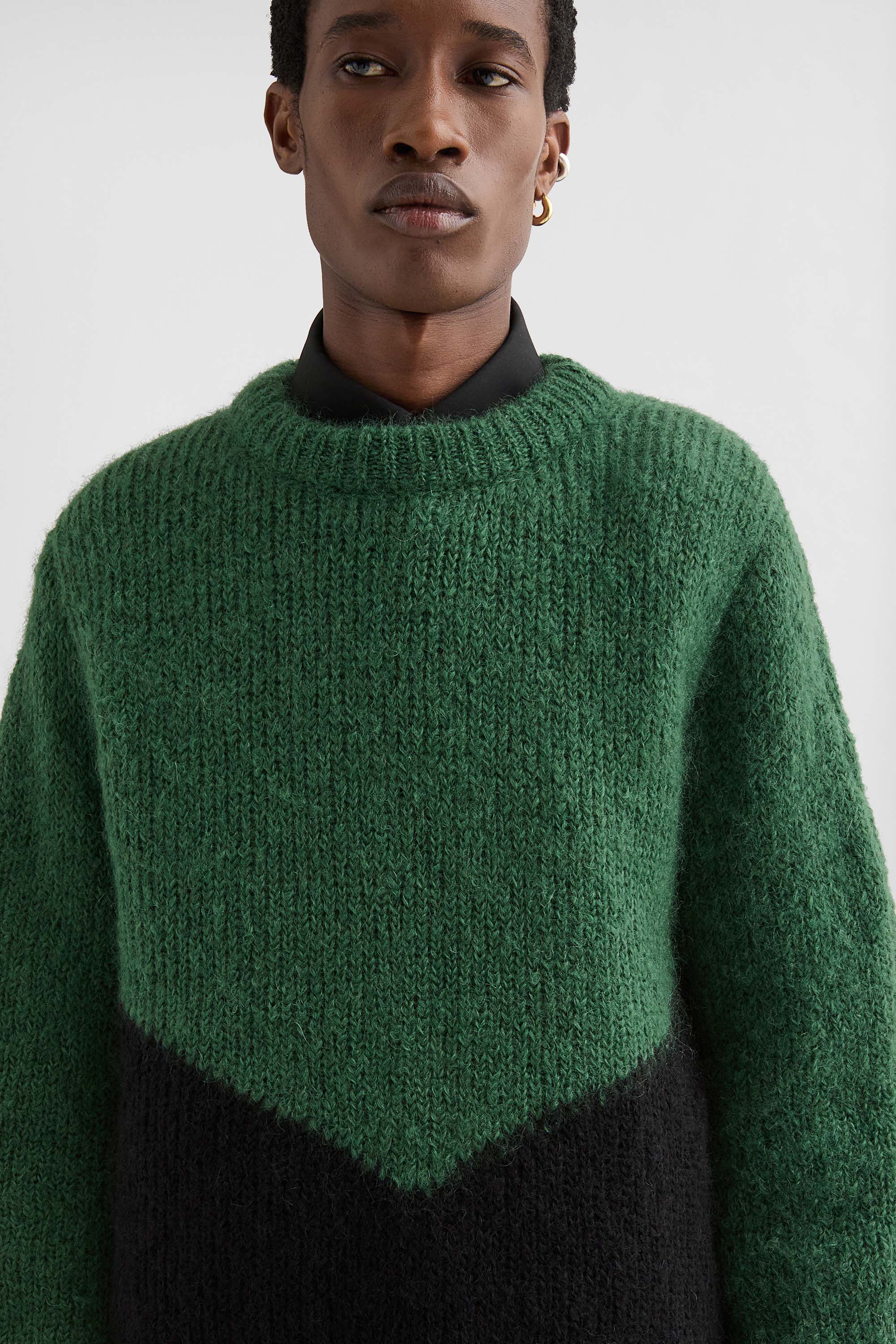 Wool Blend Crew-Neck Sweater - Sweaters - Image 3