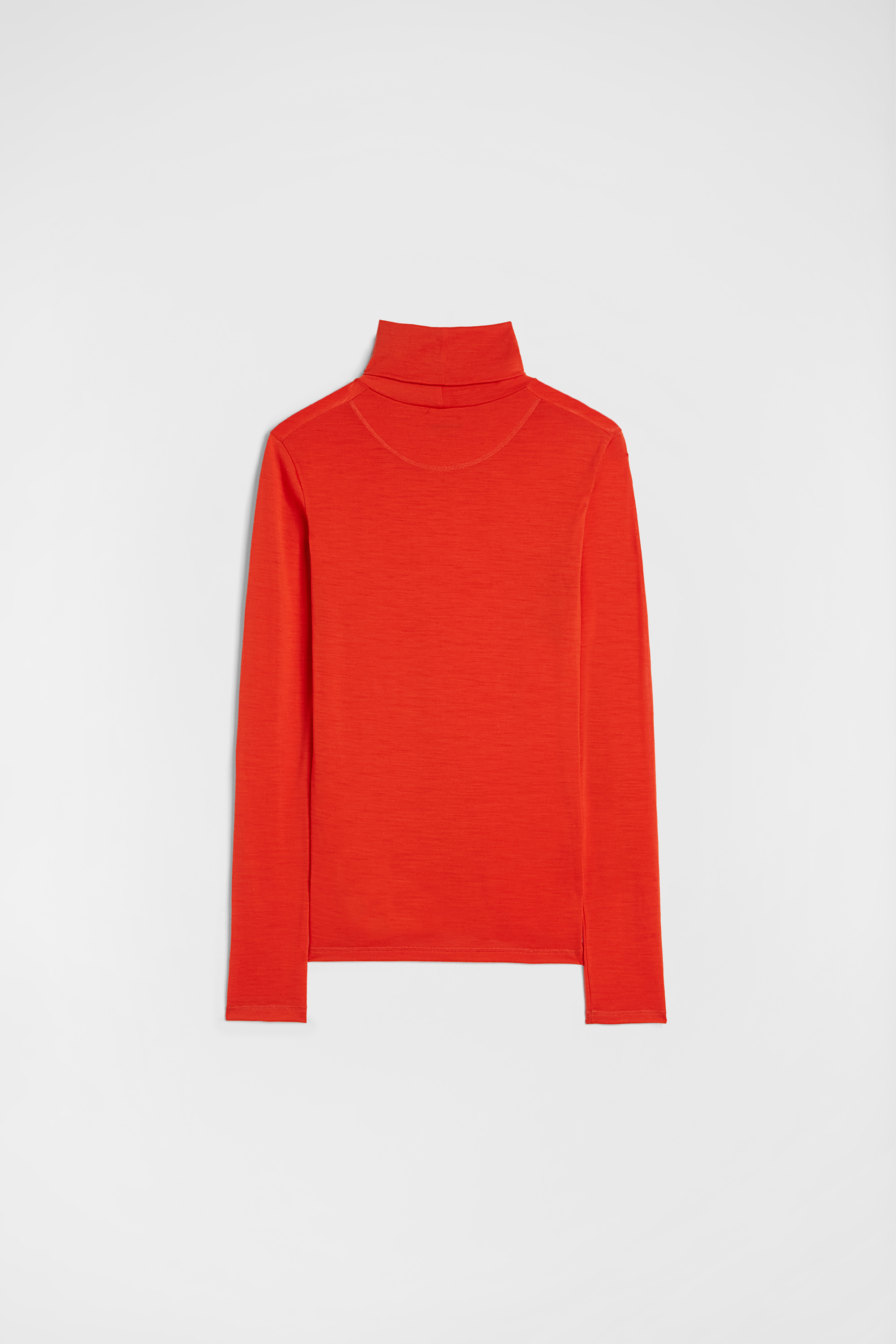 Lightweight Wool Blend High-Neck T-Shirt - T-shirts - Image 7