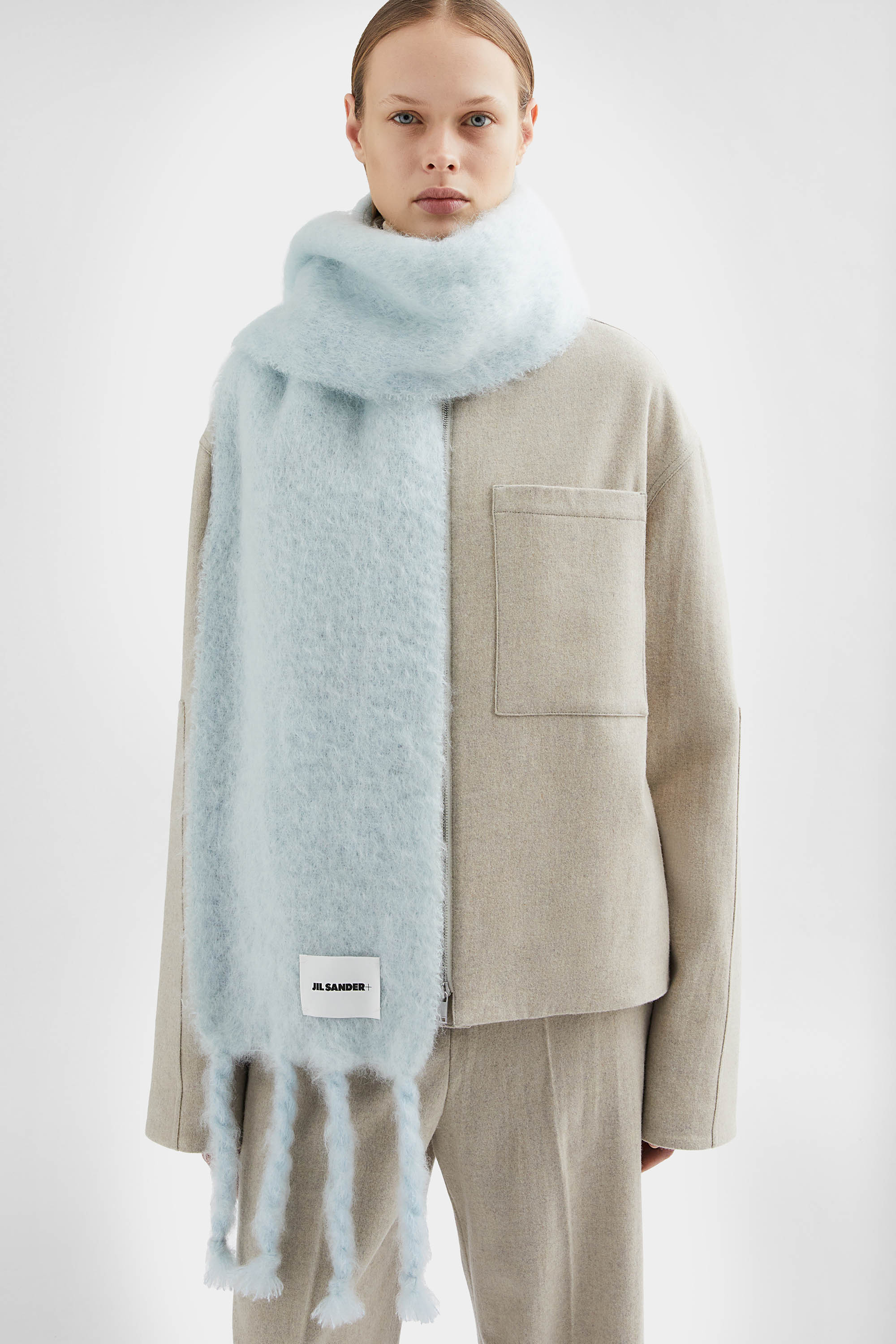 Slim Wool Blend Scarf - Scarves - Image 2