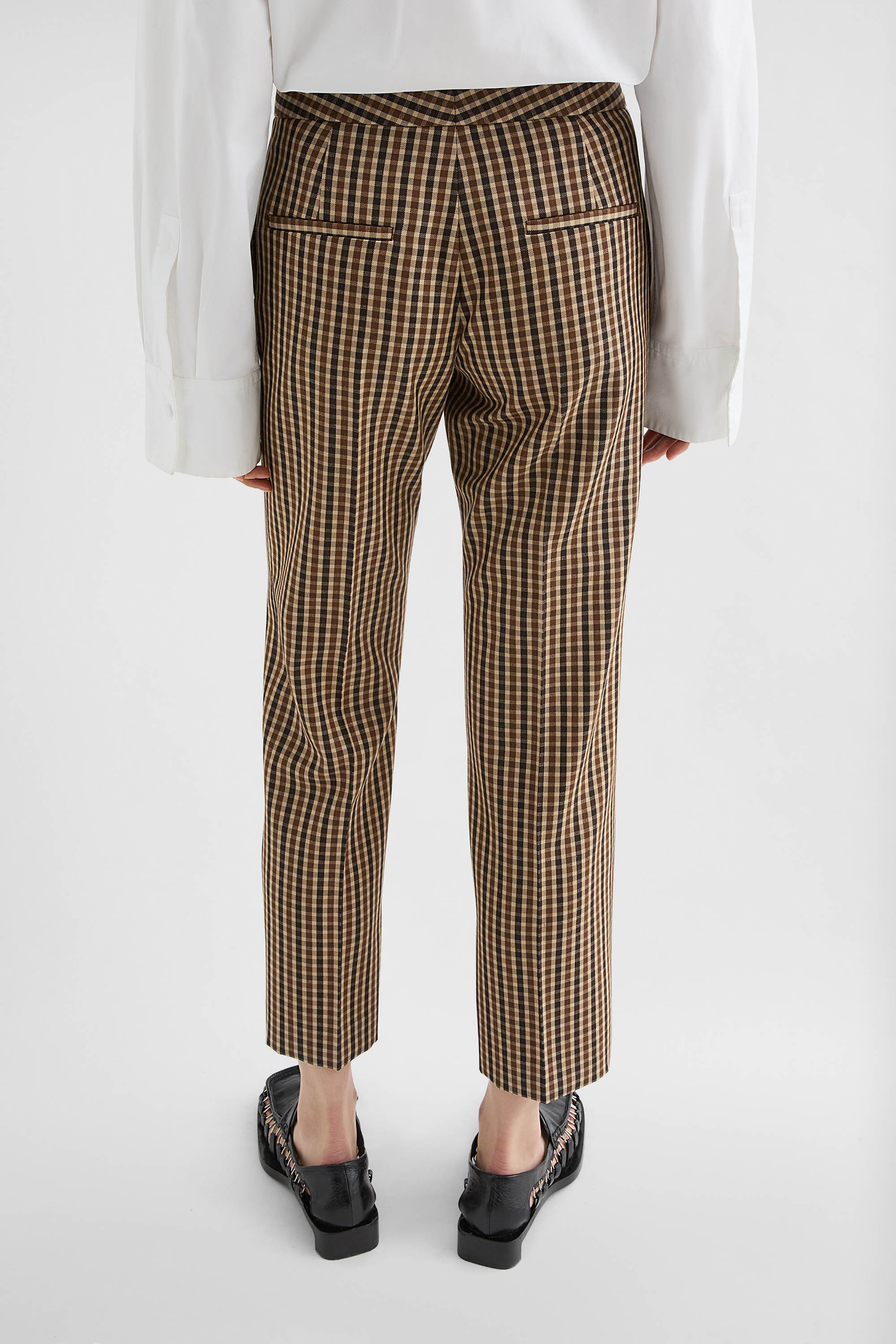 Wool Canvas Tailored Trousers - Trousers - Image 4