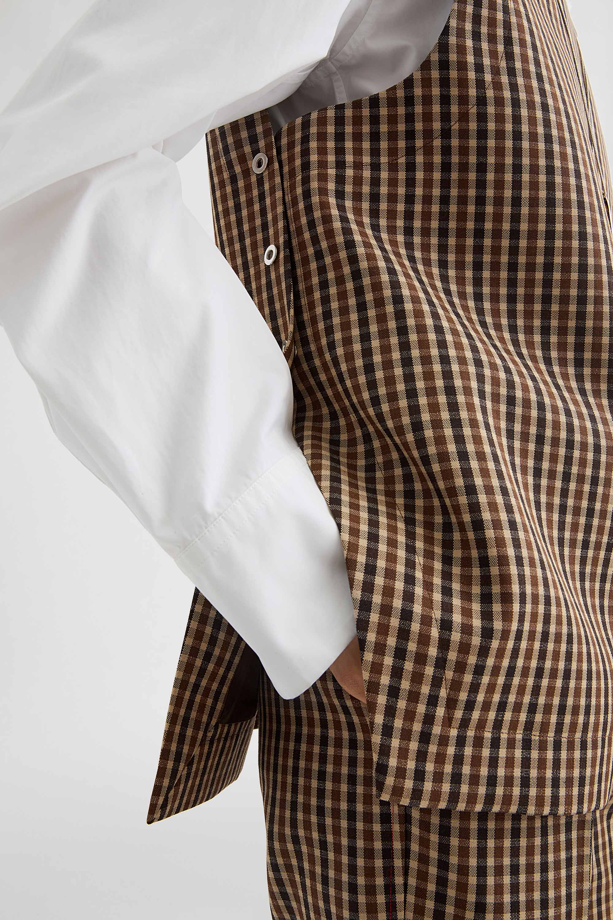 Wool Canvas Crew-Neck Vest - Tops - Image 3