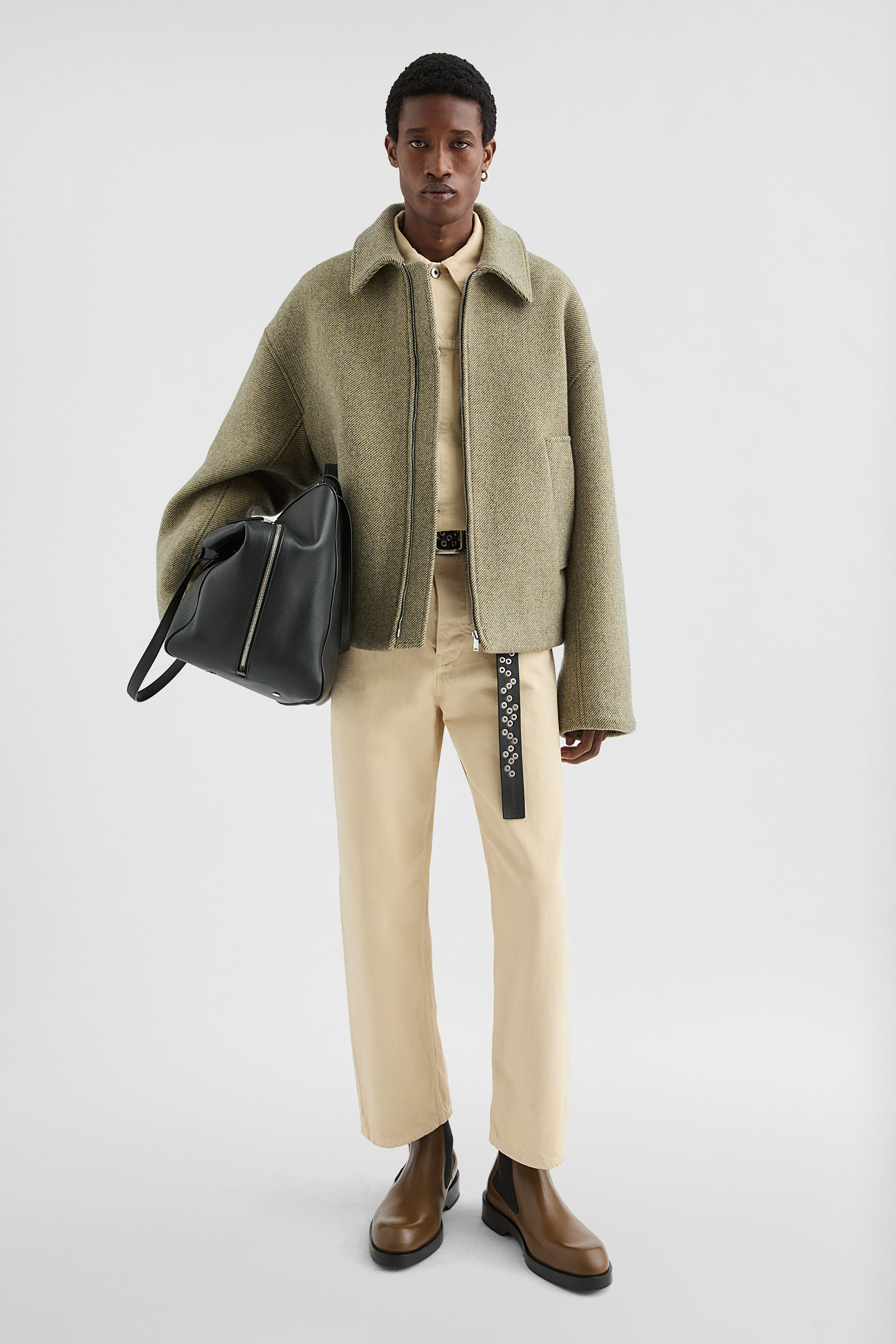 Wool Gabardine Padded Blouson - Jackets - Image 1