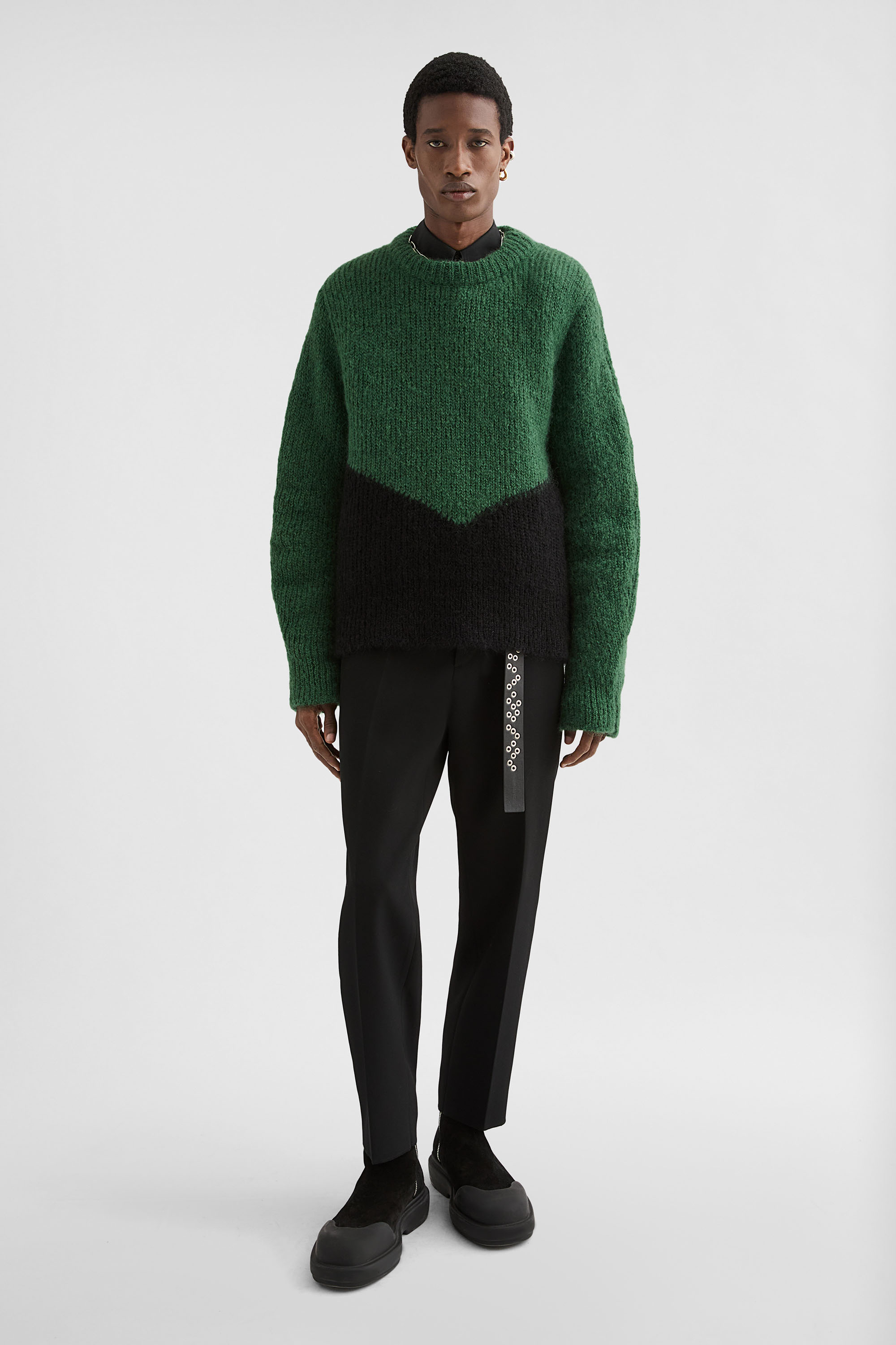 Wool Blend Crew-Neck Sweater - Sweaters - Image 1