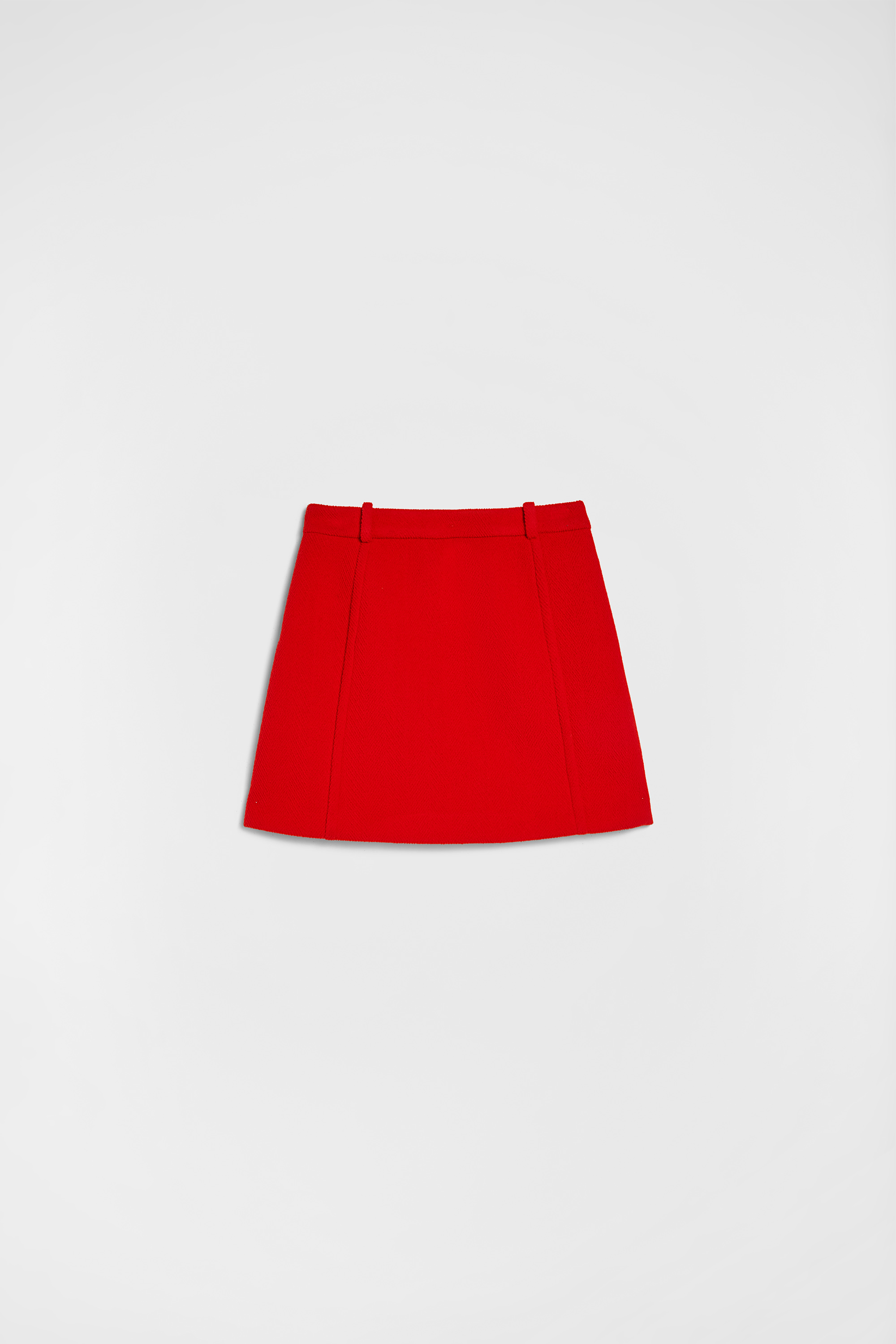Wool Chevron Mini Skirt - Skirts - Image 8