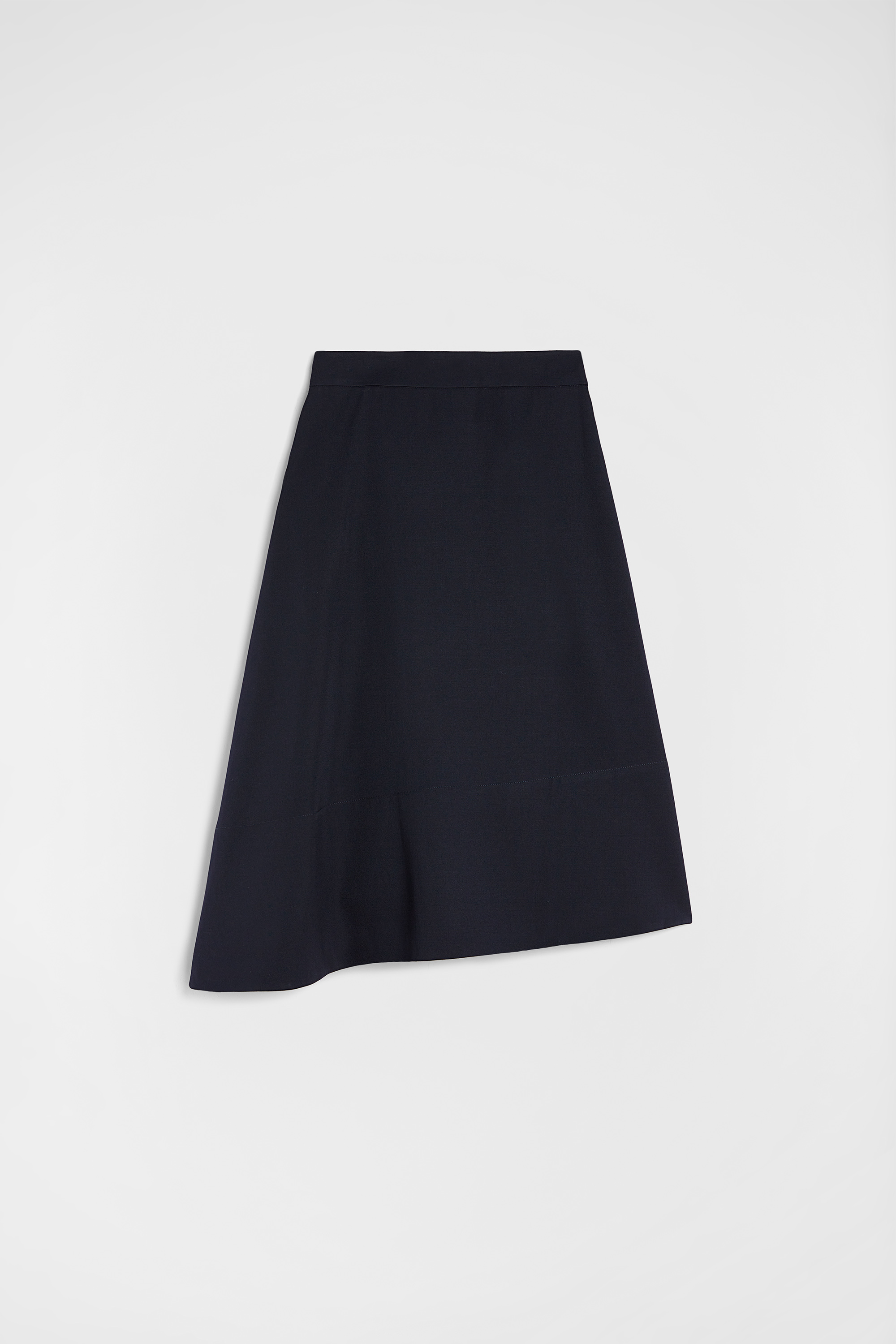 Lightweight Wool Gabardine Asymmetrical Skirt - Skirts - Image 8