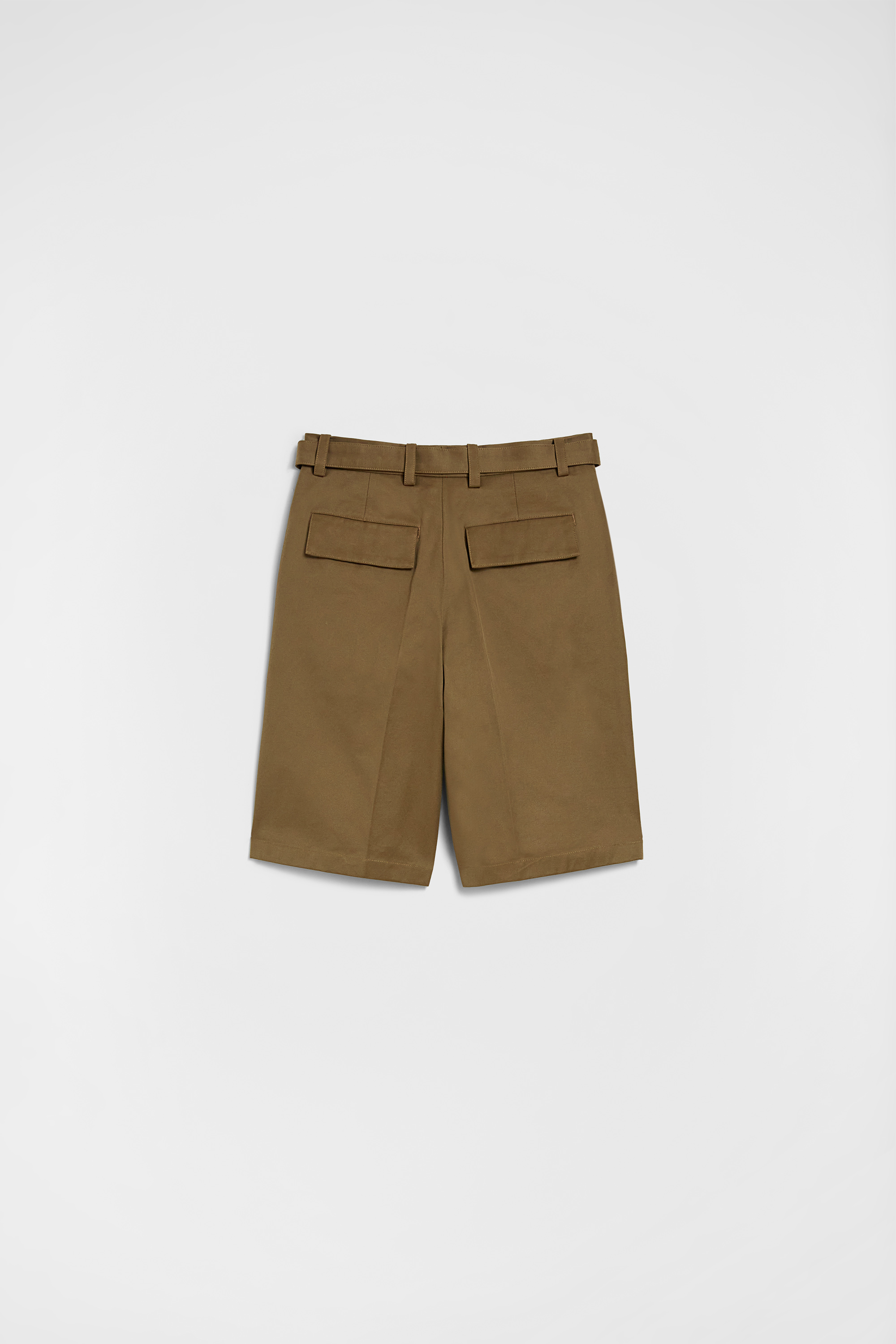 Cotton Belted Shorts - Trousers - Image 8