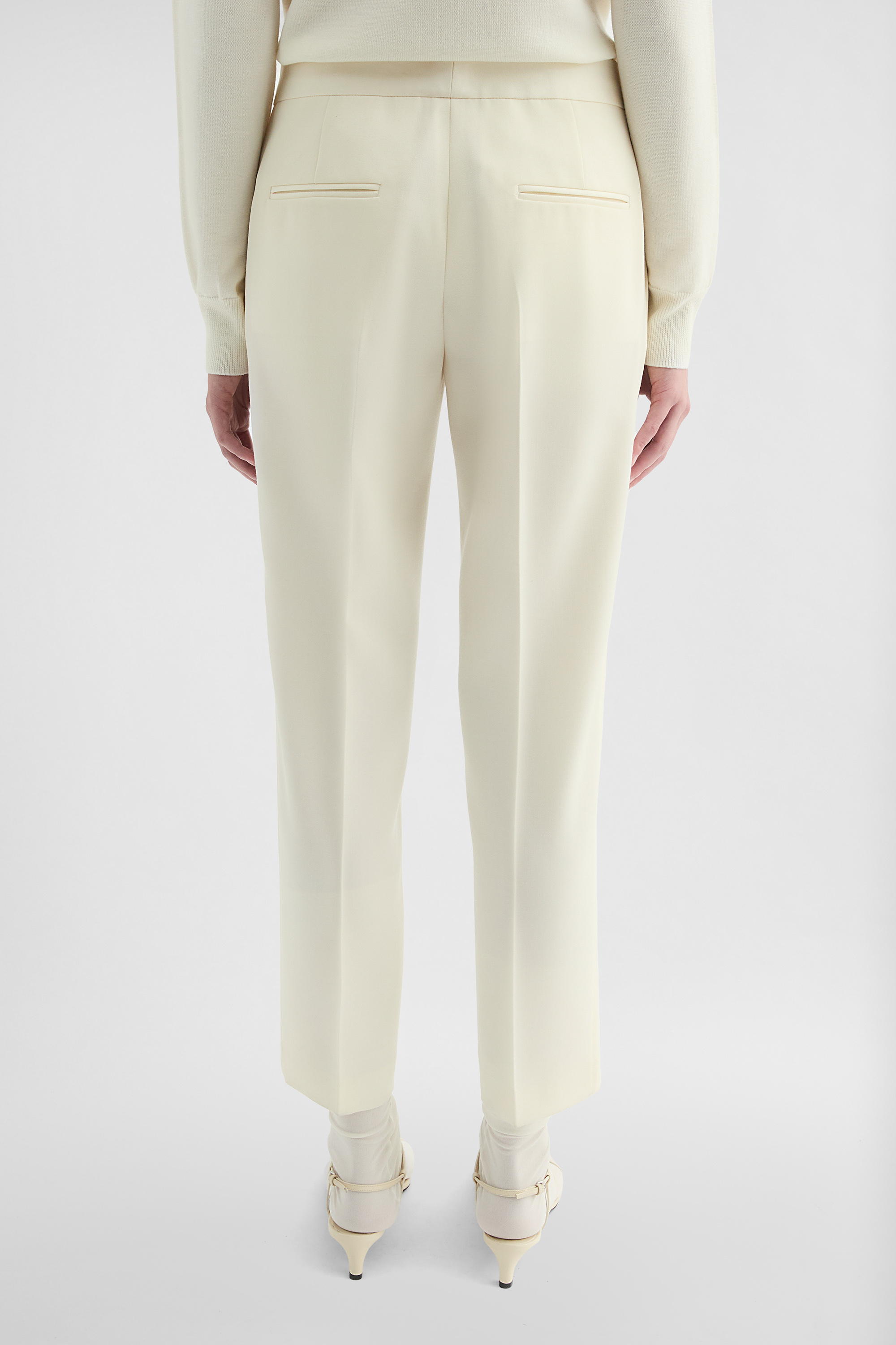 Wool Tailored Trousers - Trousers - Image 4