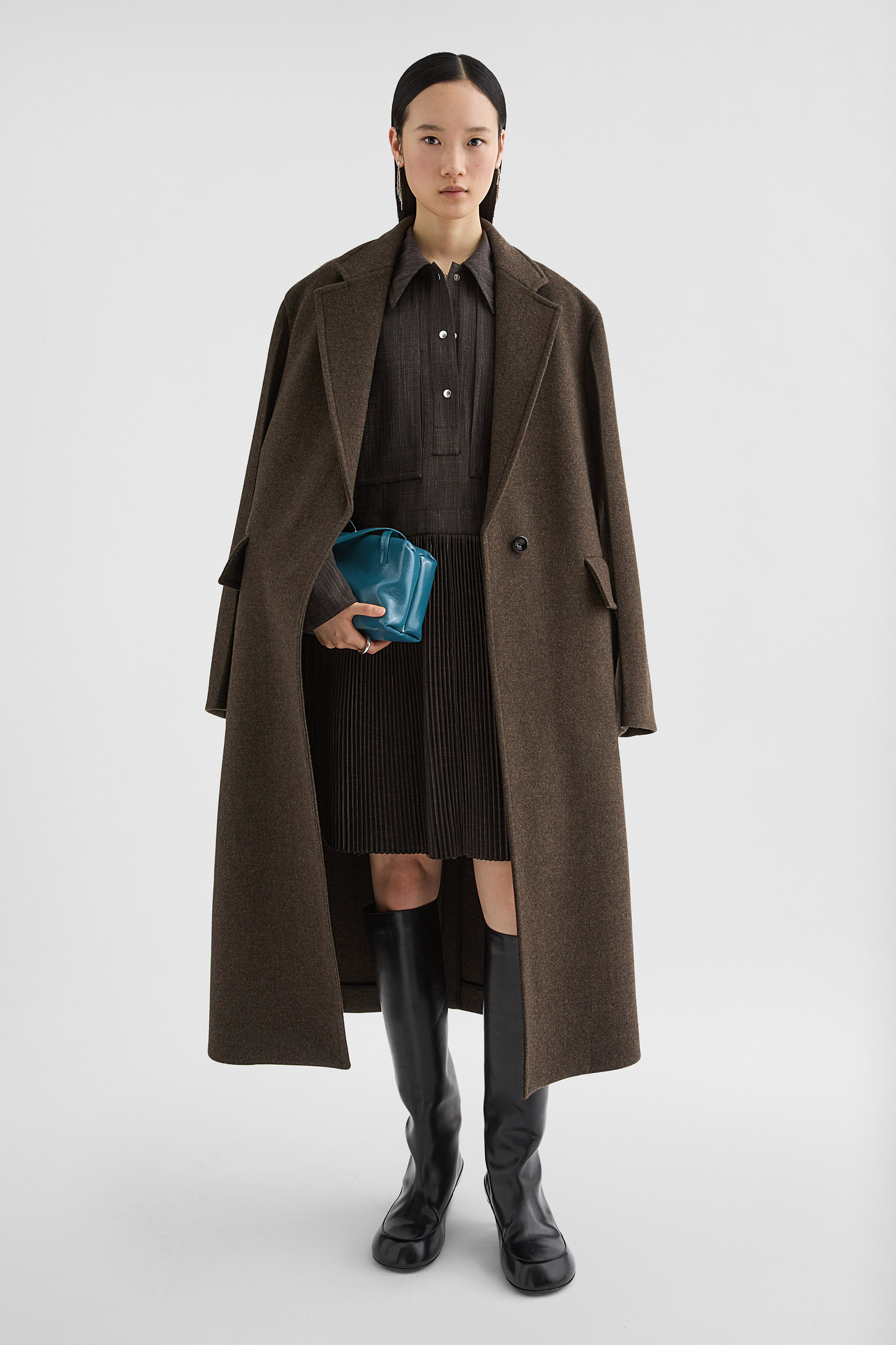 Melanged Wool Coat - Coats - Image 1
