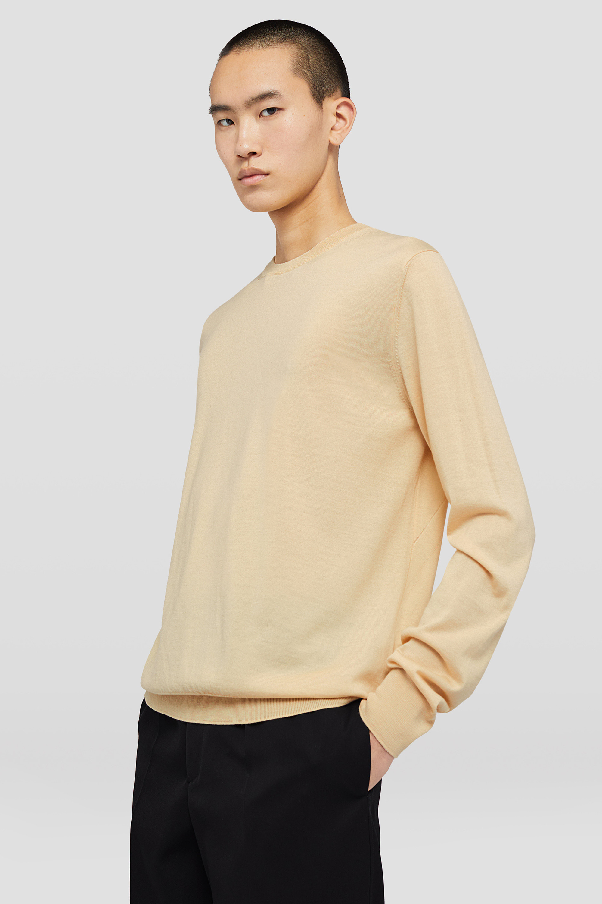 Lightweight Wool Crew-Neck Sweater - Sweaters - Image 2