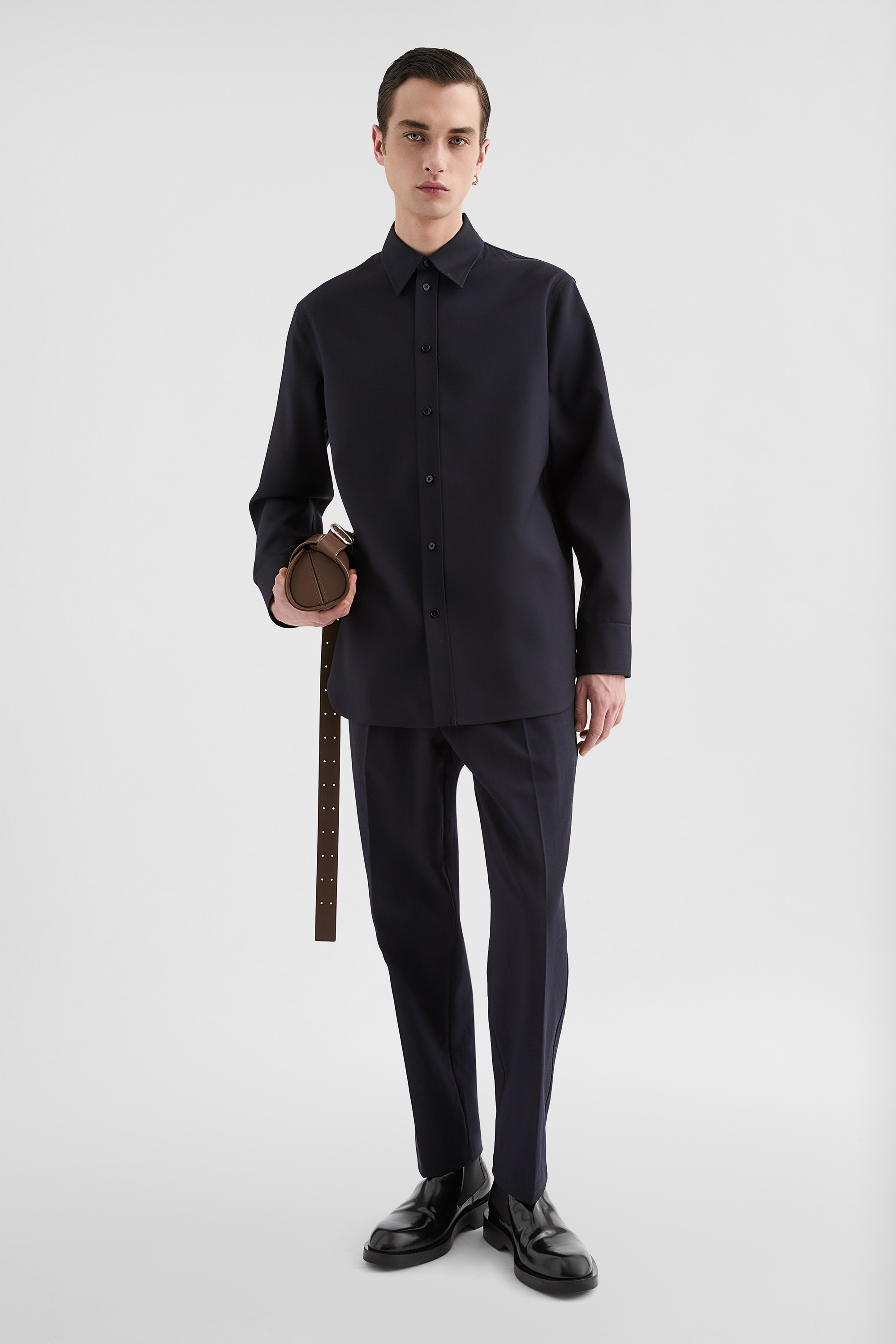 Lightweight Wool Gabardine Shirt - Shirts - Image 1