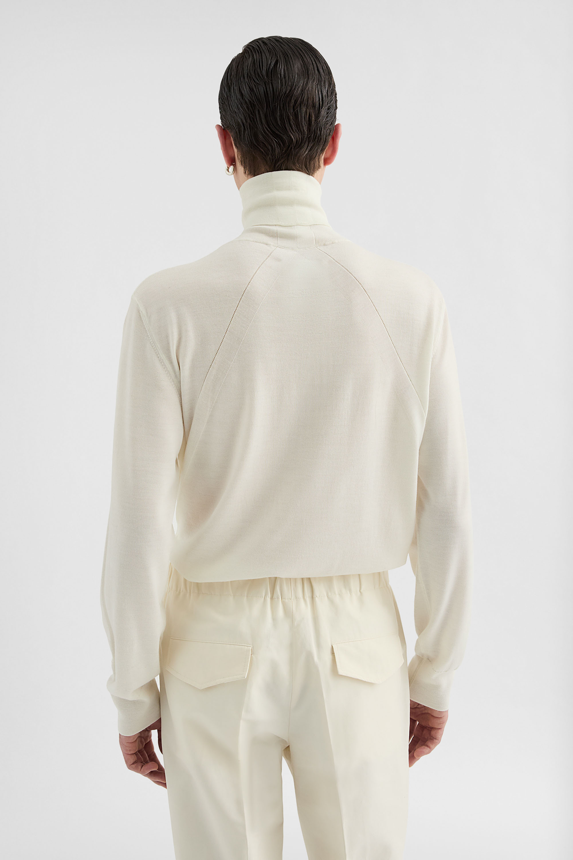 Lightweight Wool High-Neck Sweater - Sweaters - Image 4