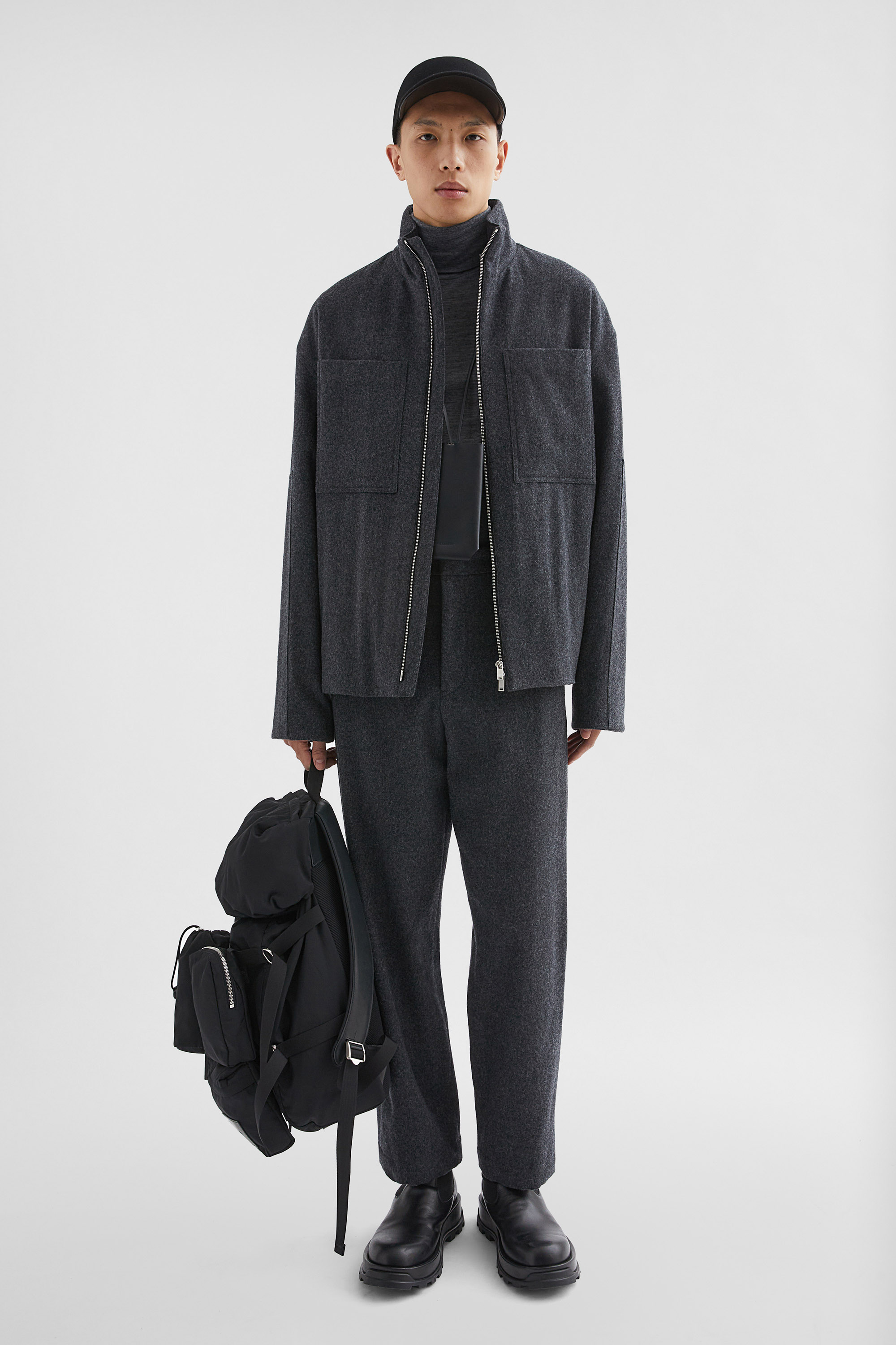 Felt Wool Padded Blouson - Jackets - Image 1
