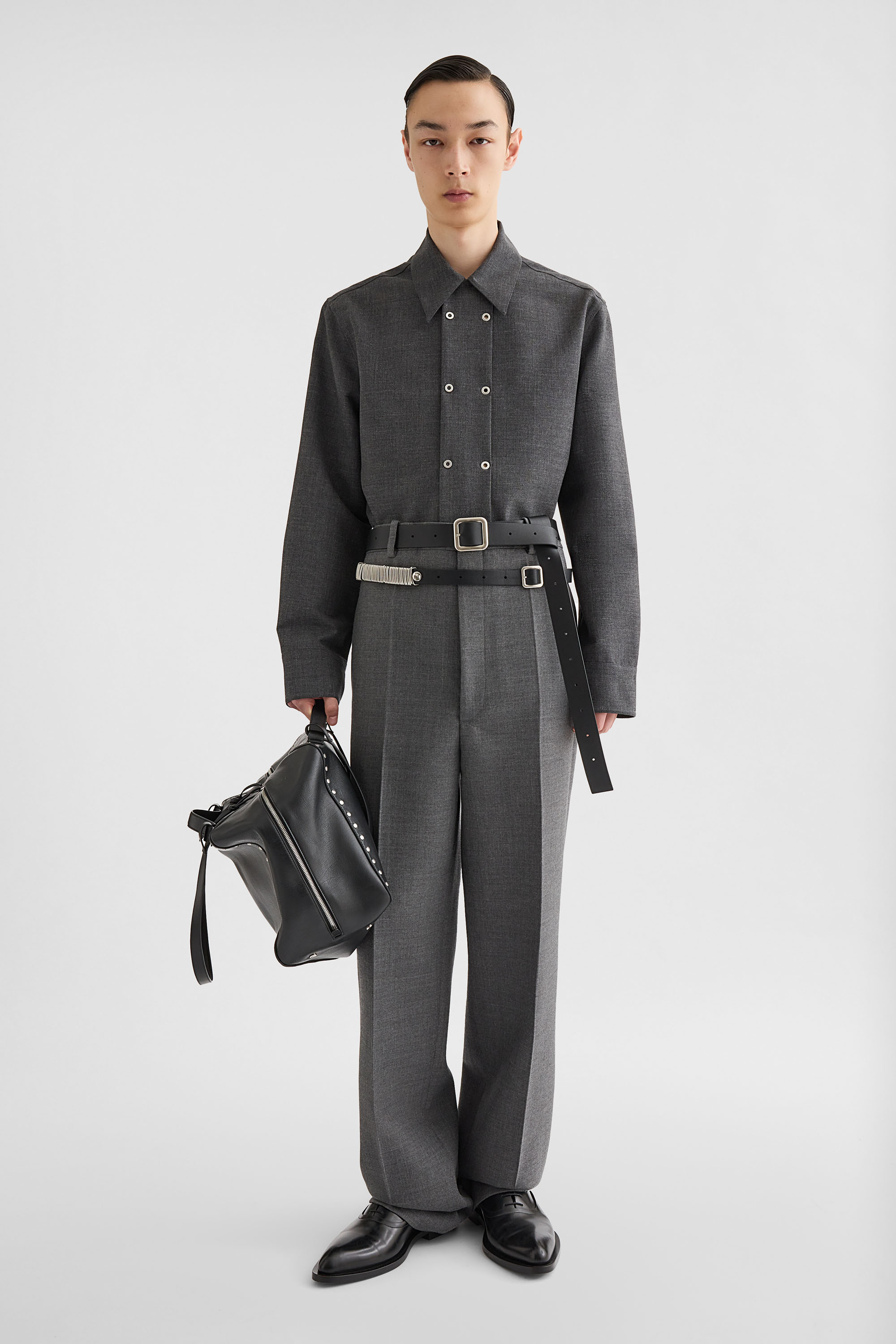 Melanged Wool Shirt - Shirts - Image 1