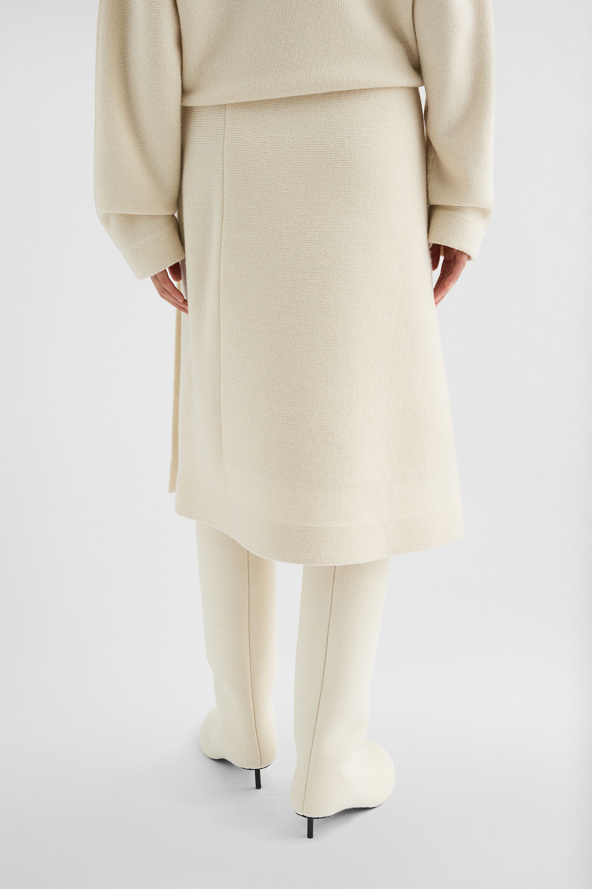 Wool Blend Wrap Skirt - Skirts - Image 4