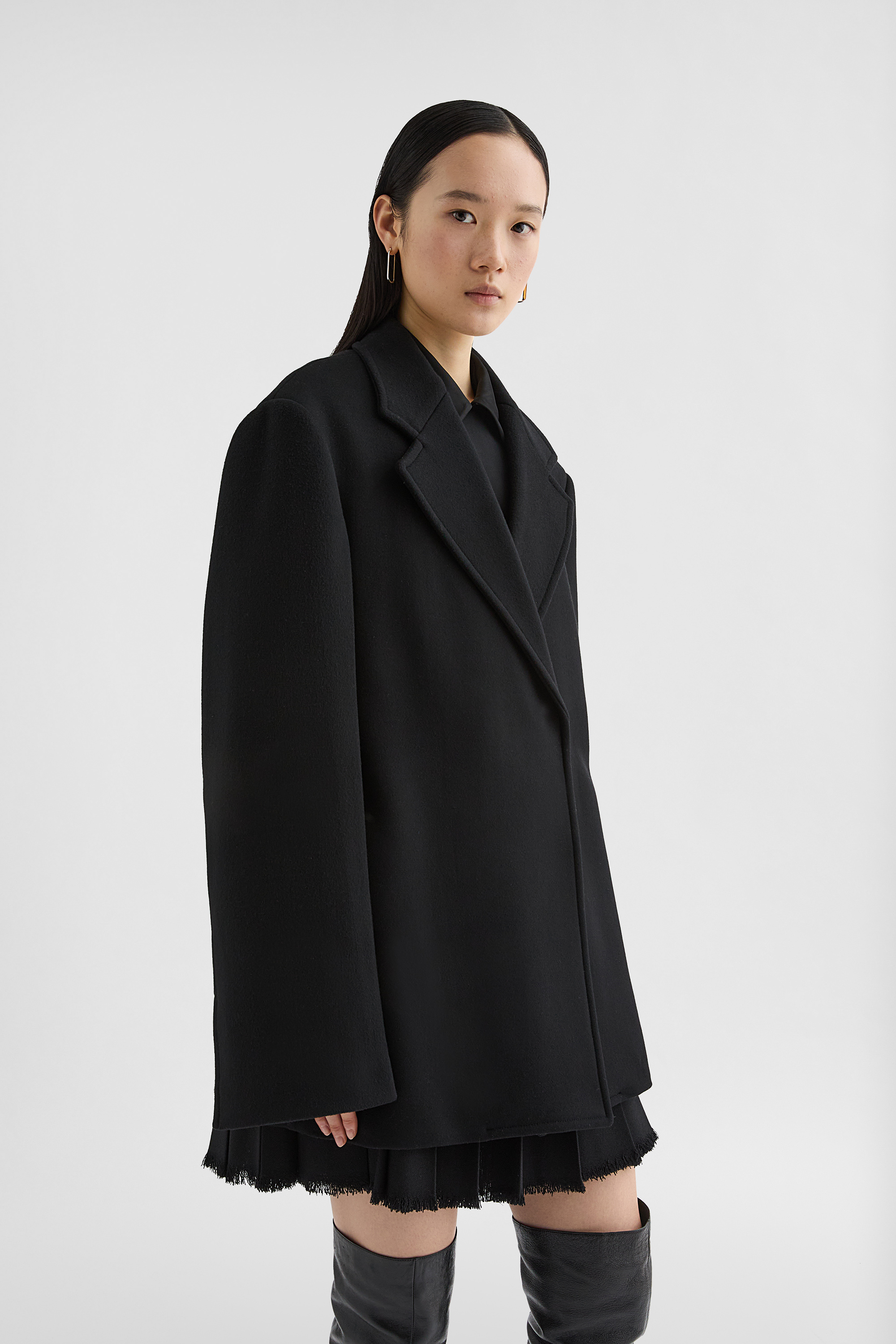 Double Wool Tailored Coat - Coats - Image 5