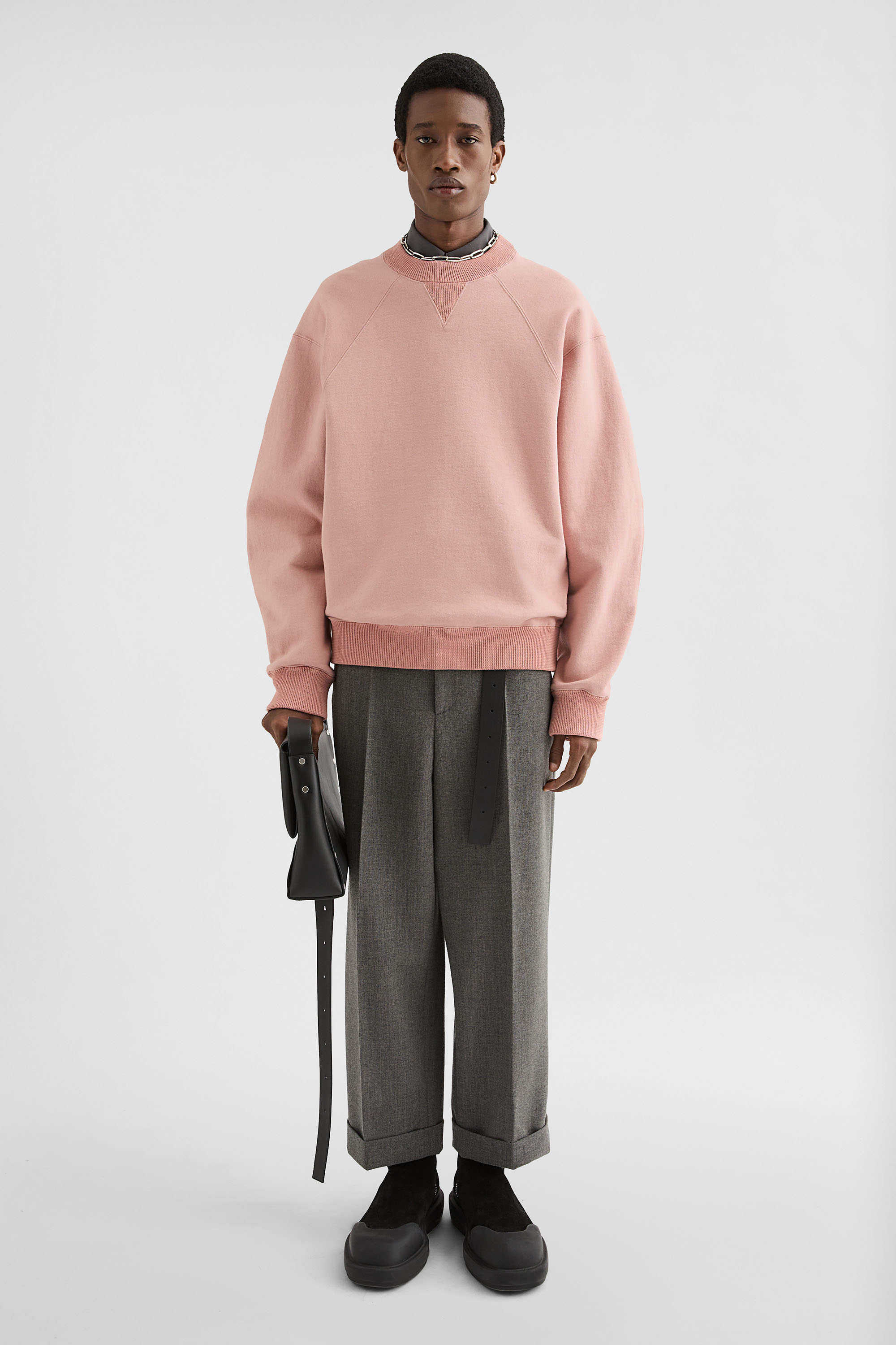 Cotton Terry Crew-Neck Sweatshirt - Sweatshirts - Image 1
