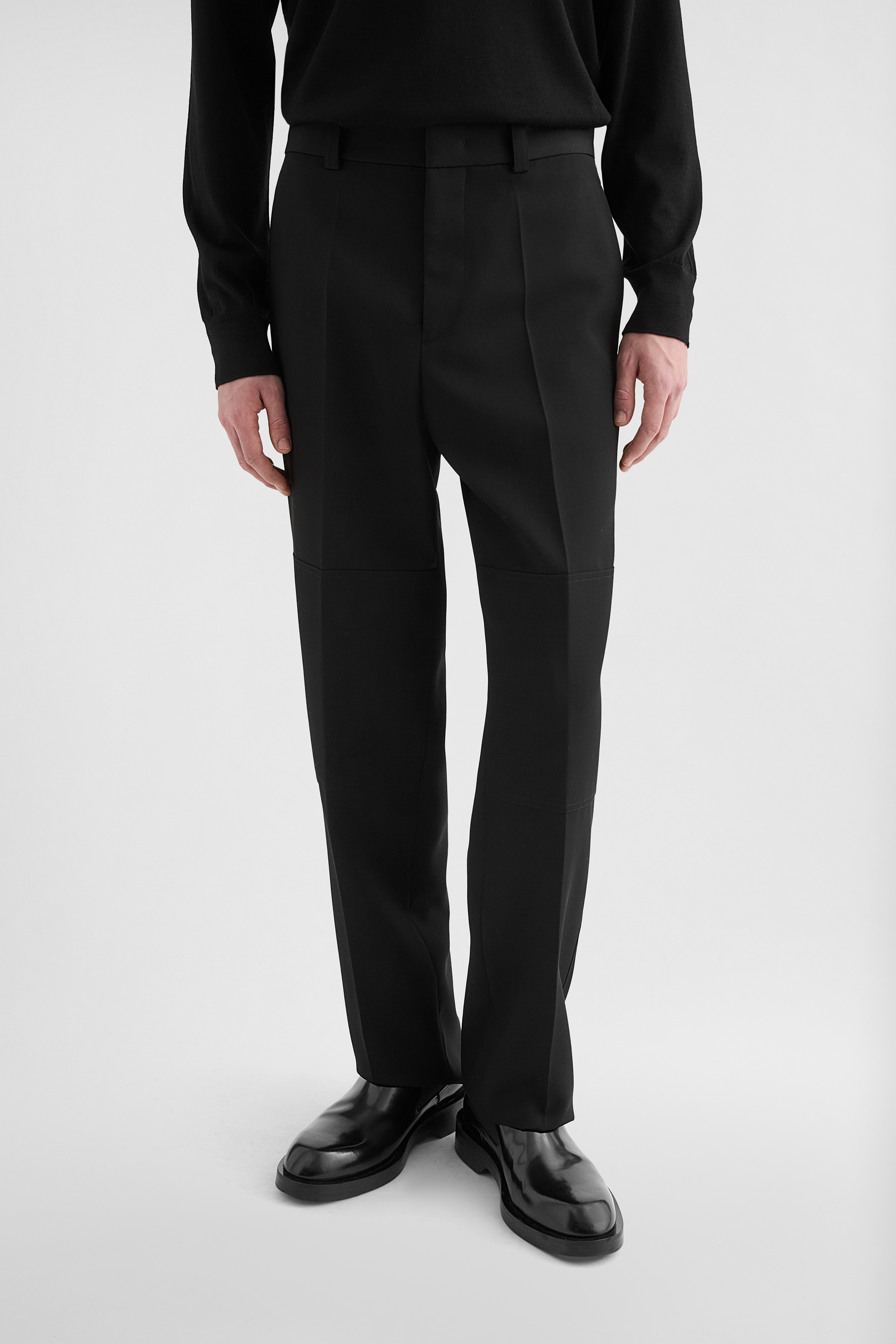 Wool Gabardine Trousers - Trousers - Image 2