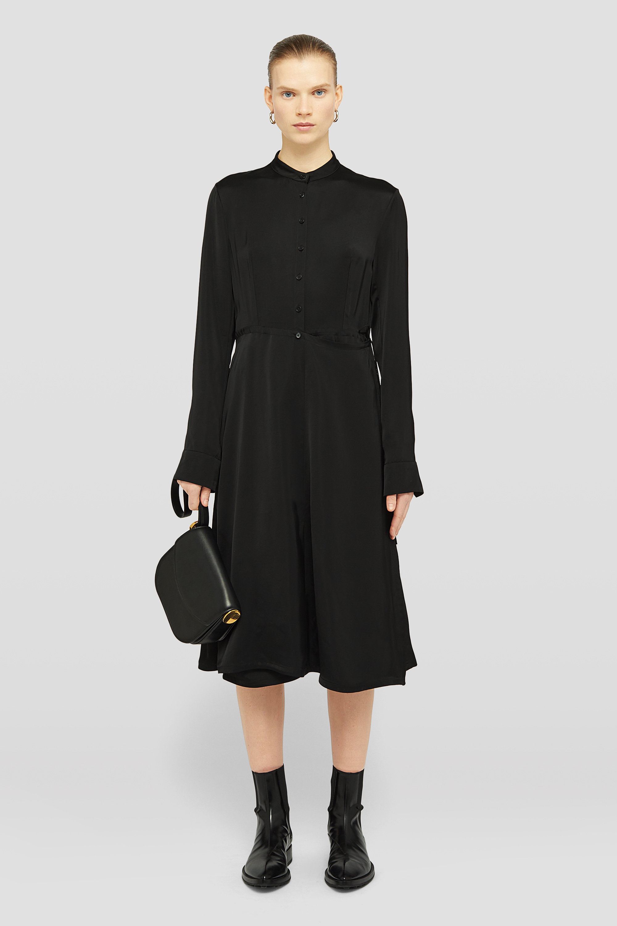 Fluid Viscose Shirt Dress - Dresses - Image 1