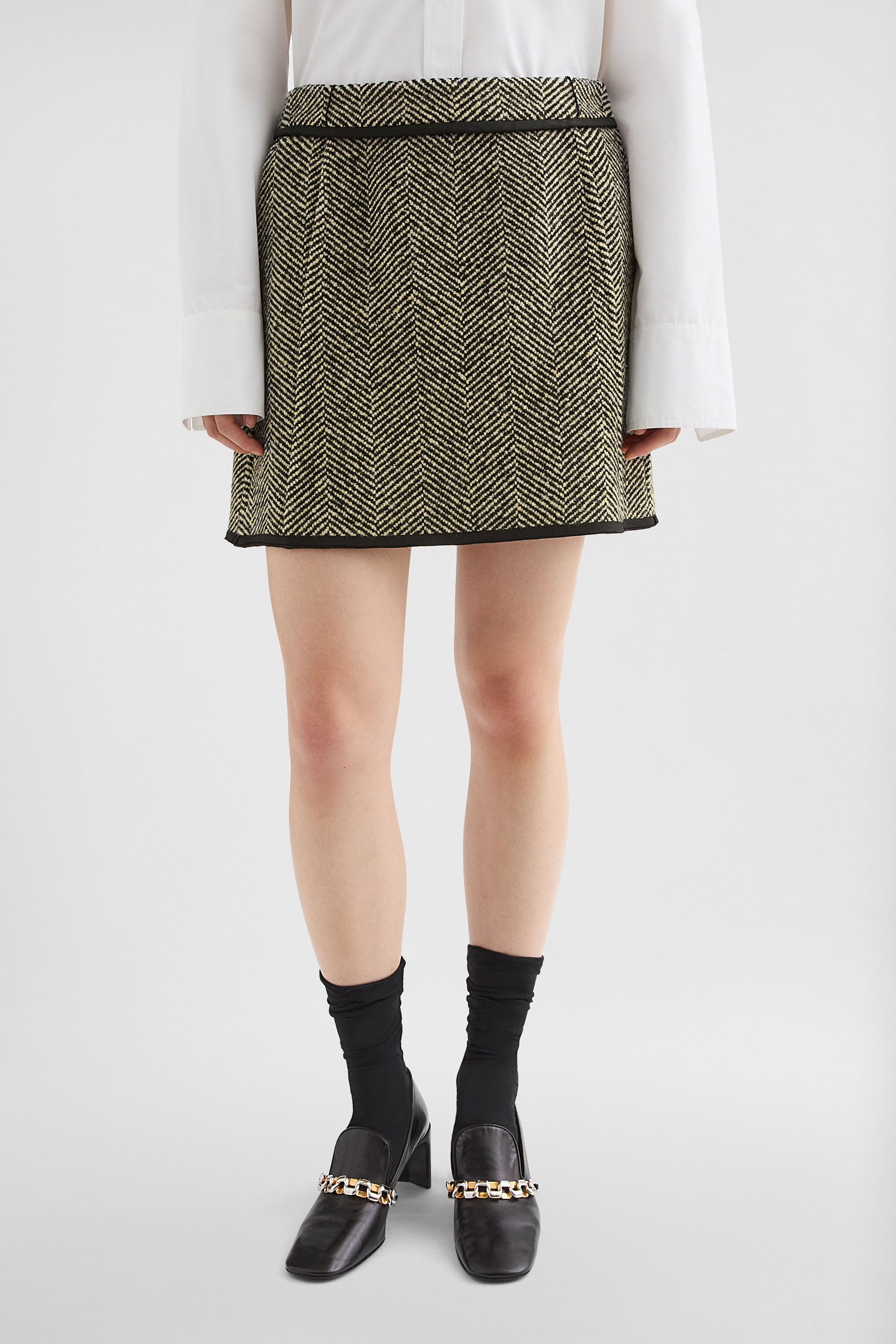 Wool Tweed Mini Skirt - Skirts - Image 2