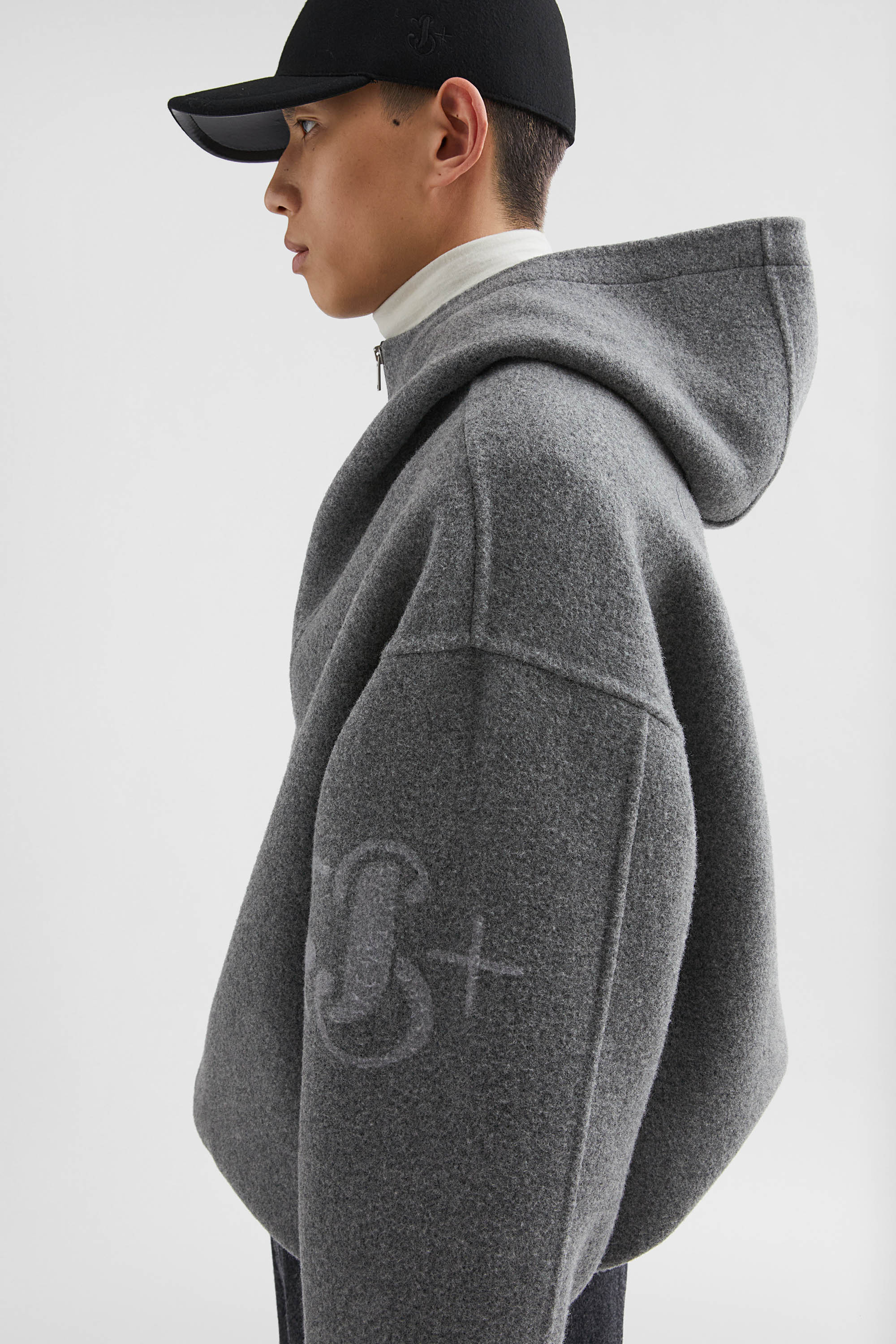Felt Wool Hooded Blouson - Jackets - Image 3