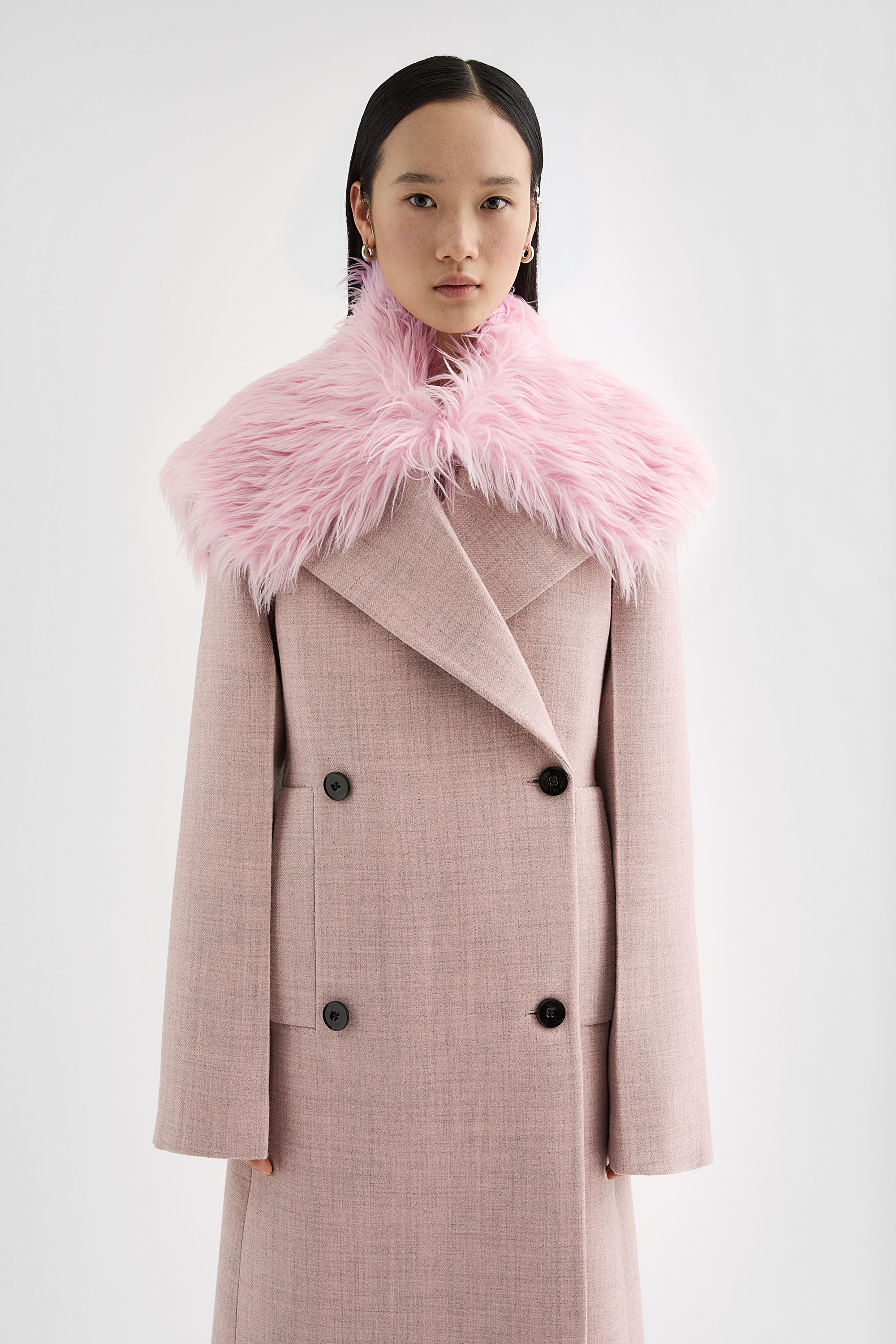 Manteau en laine chinée - Manteaux - Image 5