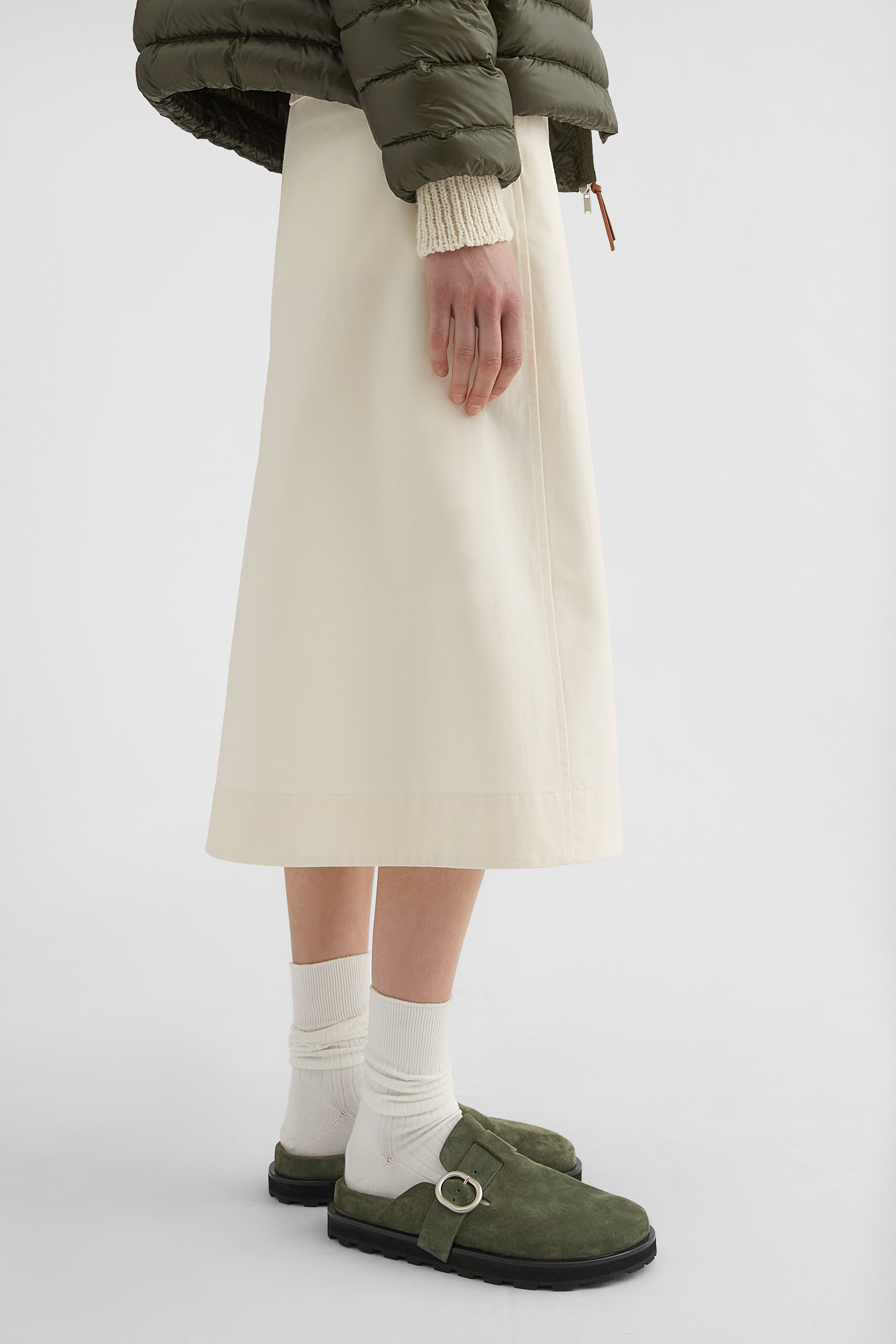 Cotton Wrap Skirt - Skirts - Image 3