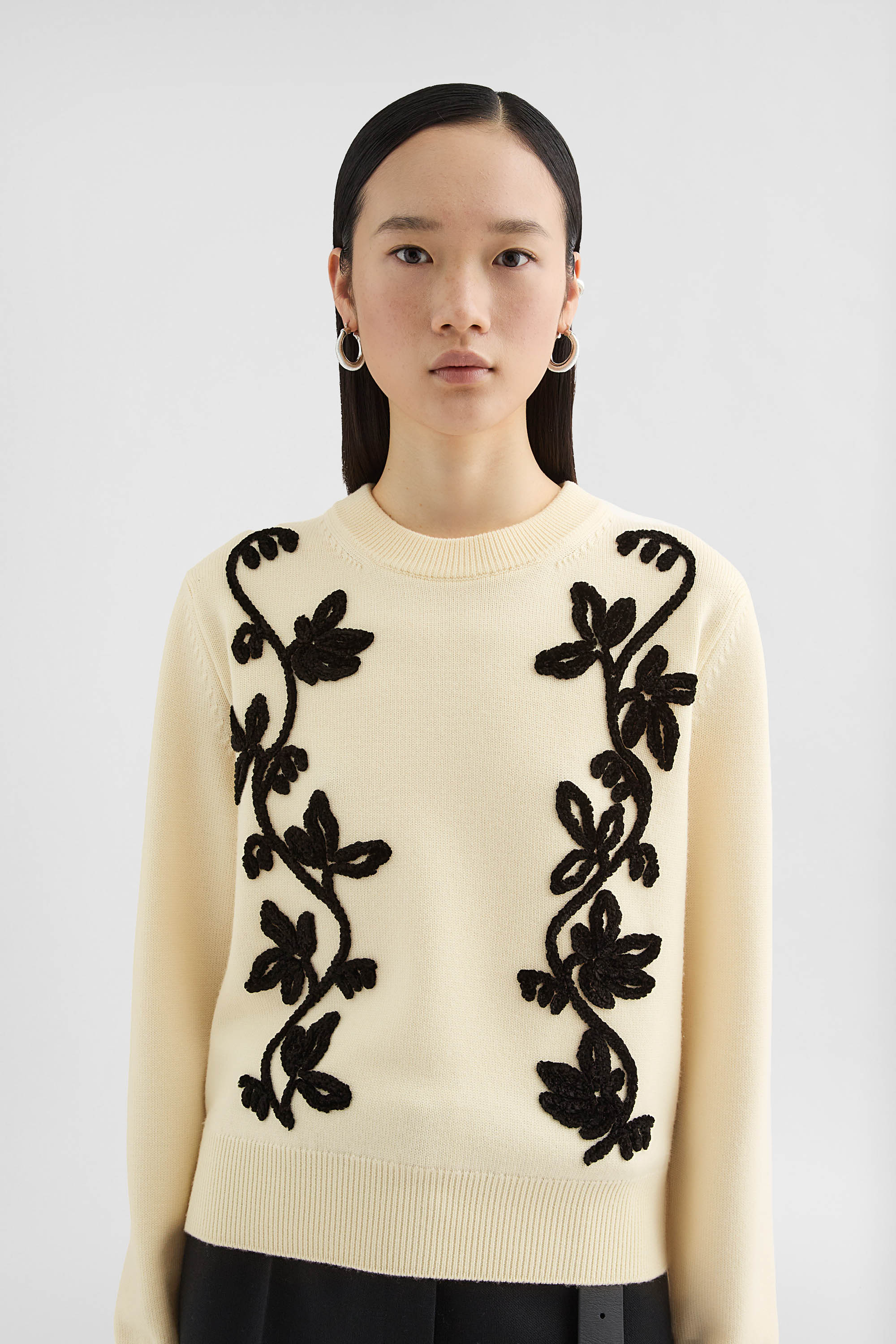 Wool Embroidered Sweater - Sweaters - Image 2