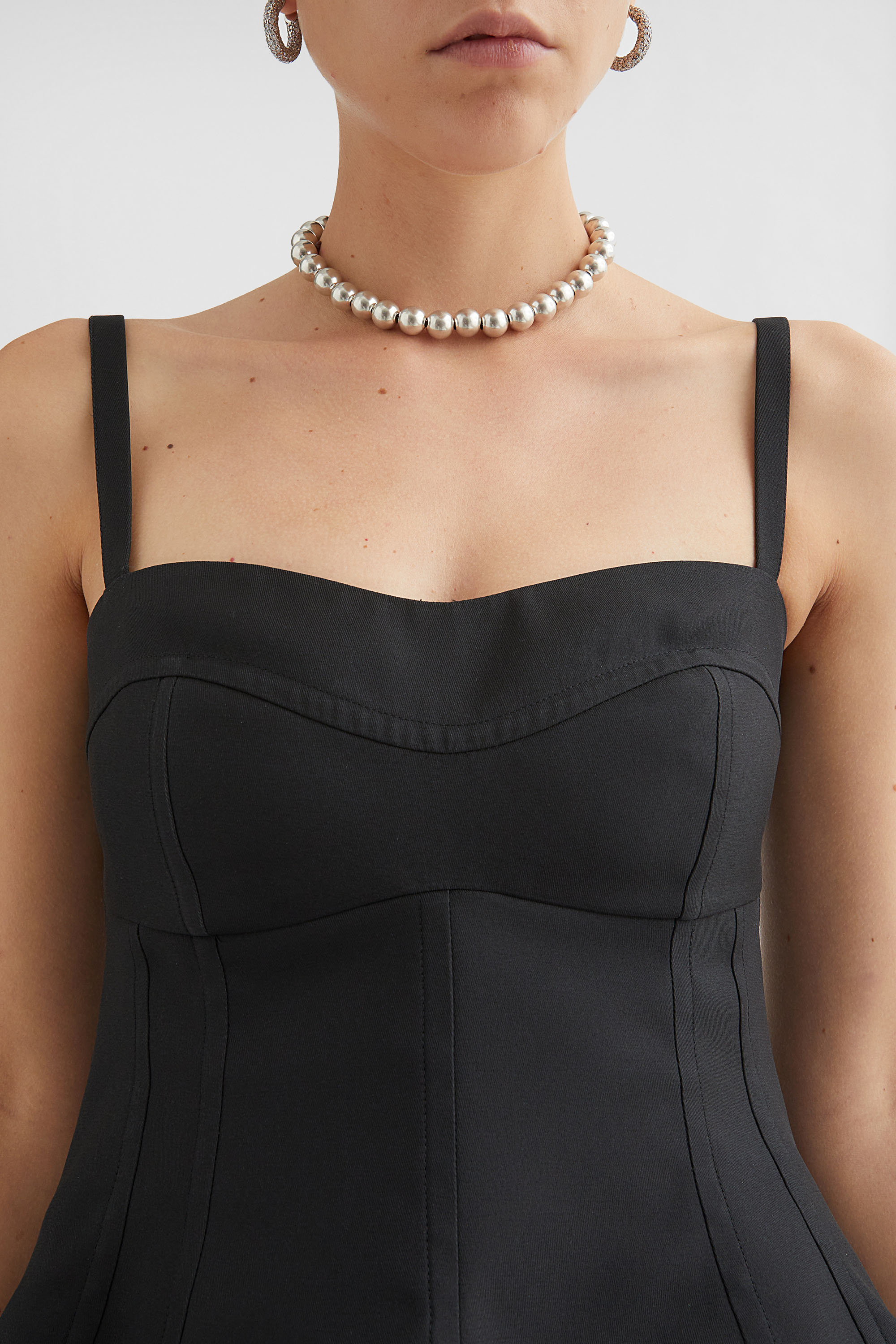 Technical  Gabardine Bustier Top - Tops - Image 3