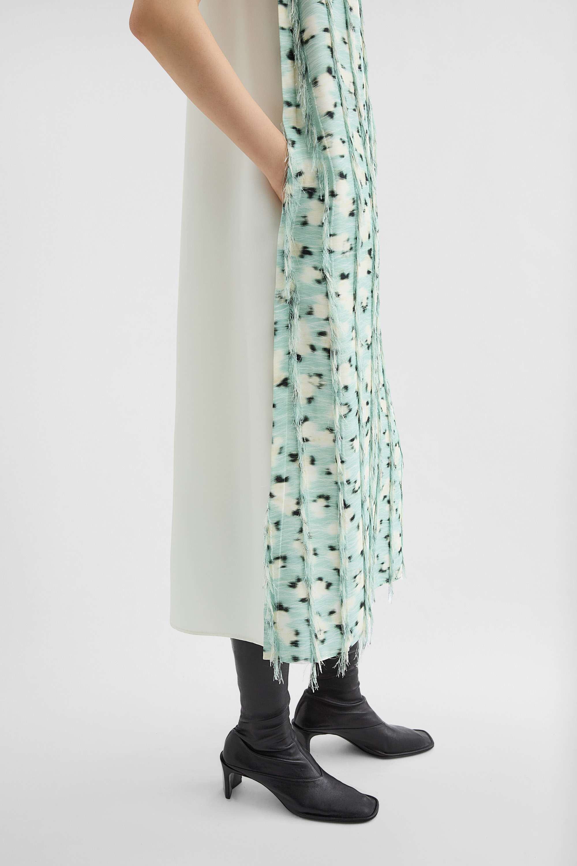 Fringed Fil Coupe Printed Dress - Dresses - Image 3
