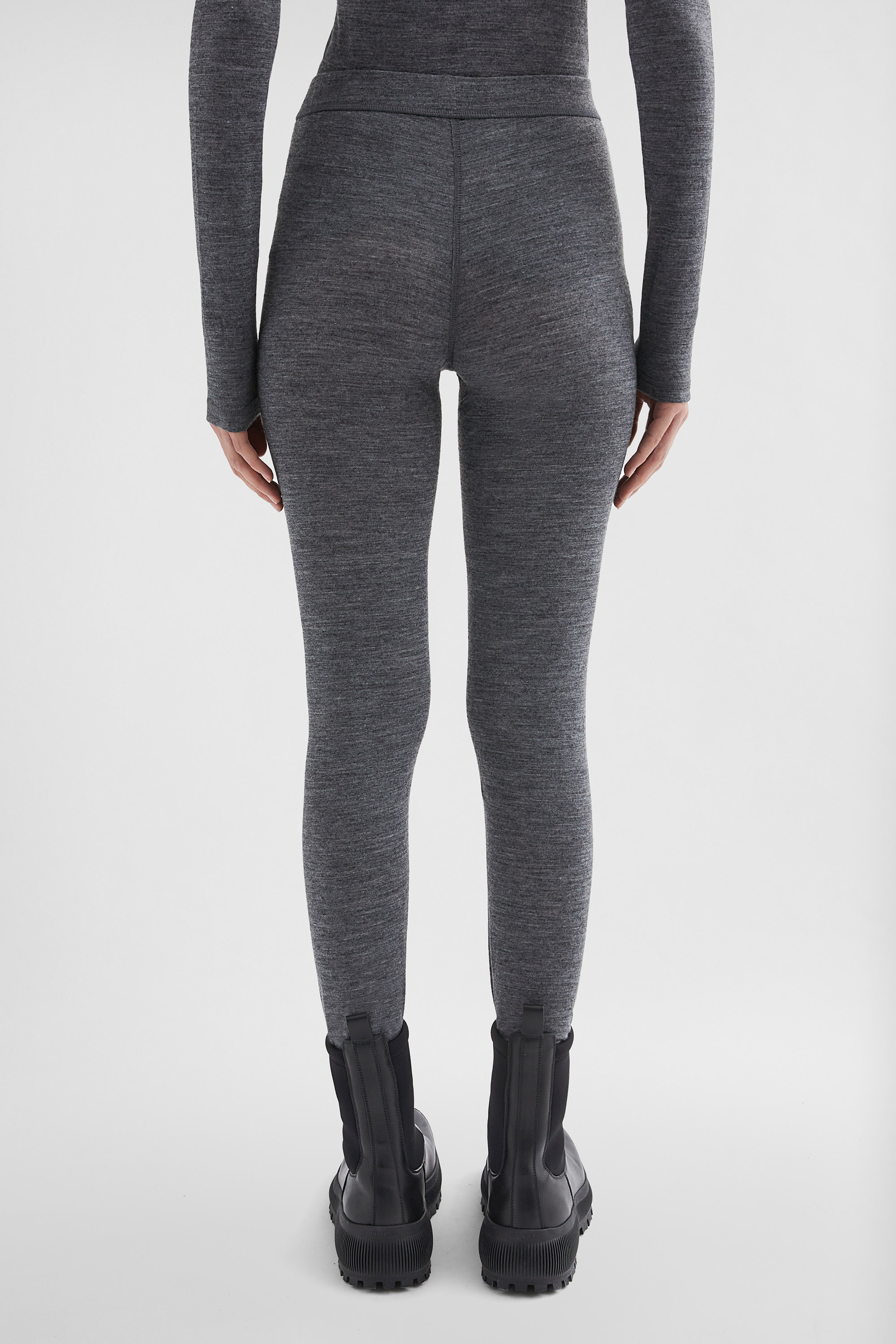 Lightweight Wool Blend Leggings - Trousers - Image 4