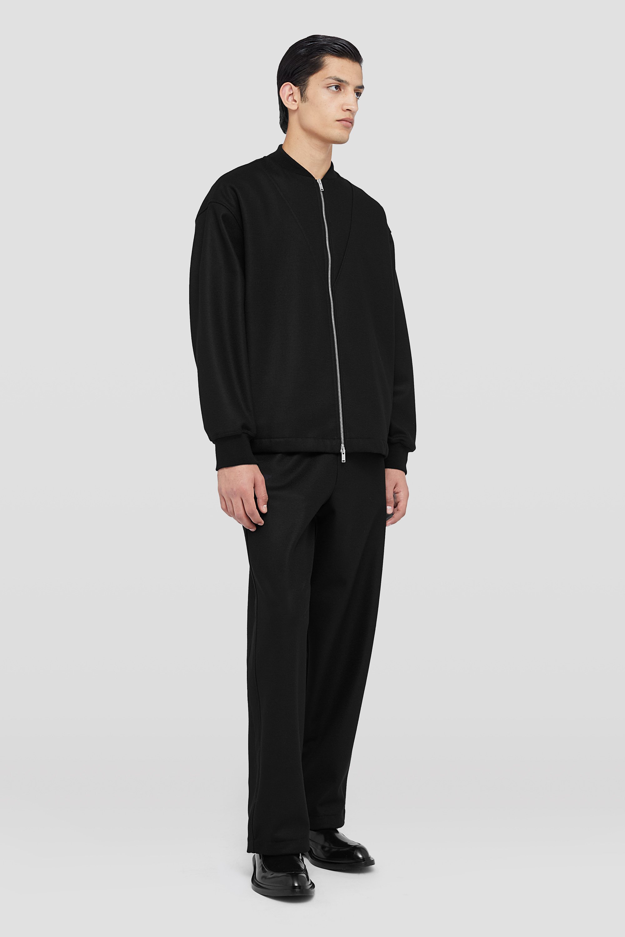 Wool Melton Zip-Up Sweatshirt - Jackets - Image 2