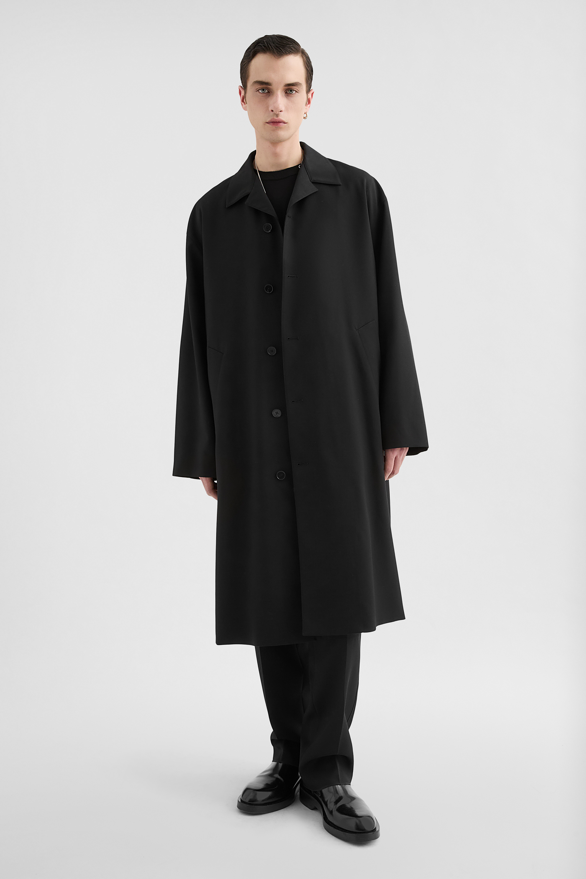 Lightweight Wool Gabardine Coat - Coats - Image 1