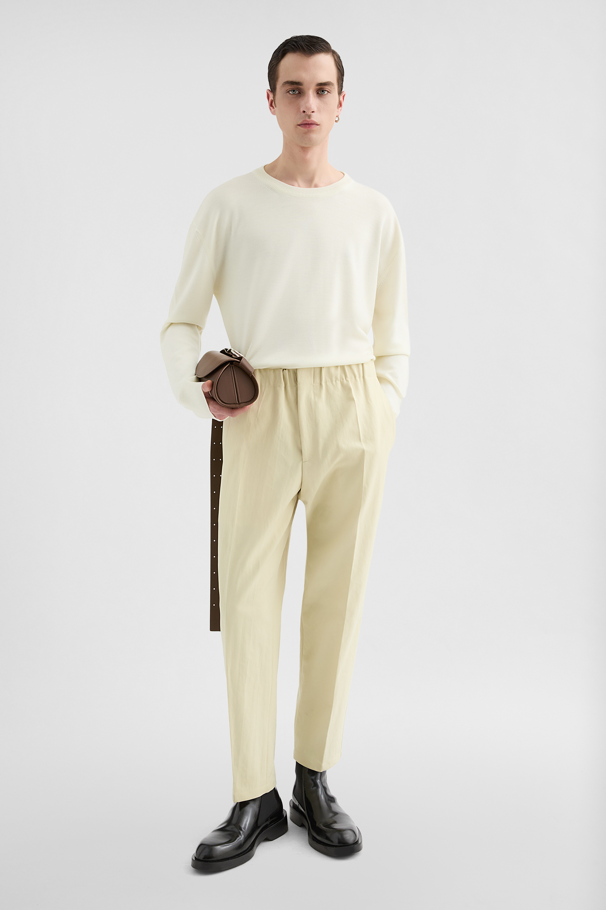 Technical  Serge Tapered Trousers - Trousers - Image 1